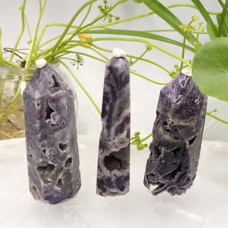 Purple sodalite tower