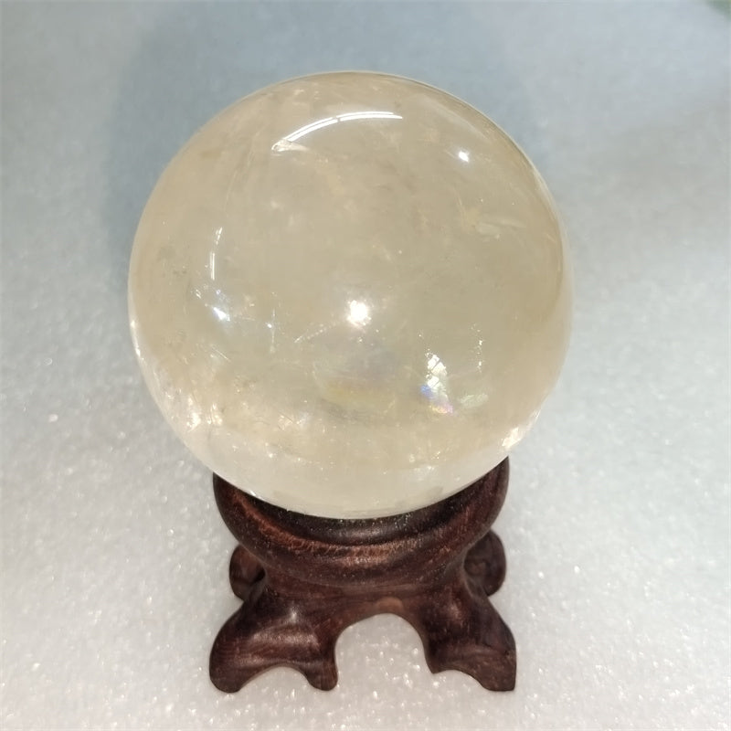 Yellow calcite sphere