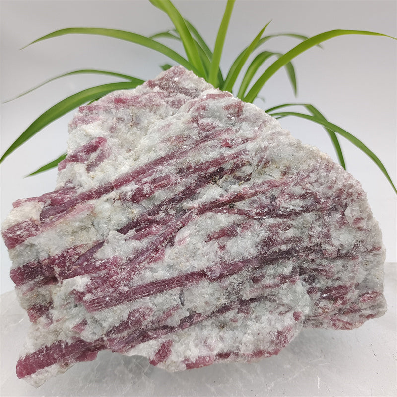 Pink tourmaline rough stone