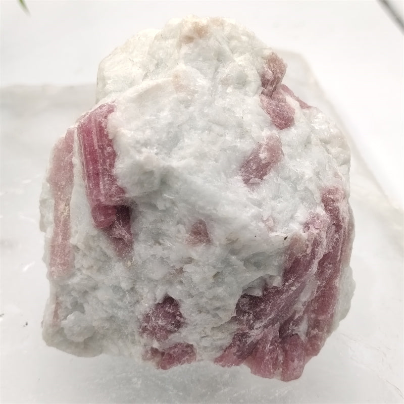 Pink tourmaline rough stone