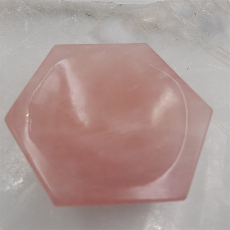 Rose quartz bowl