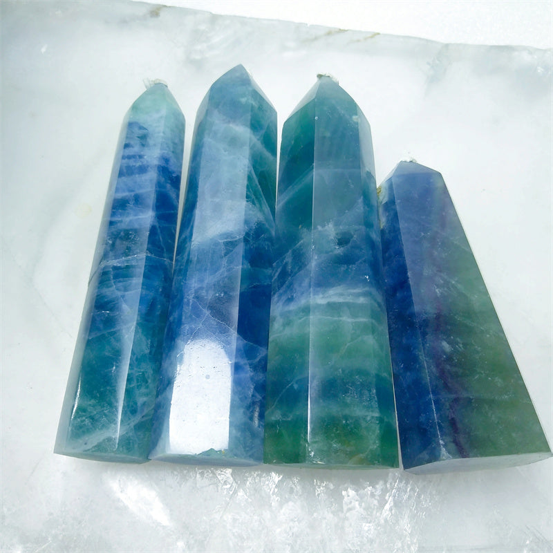 Blue fluorite tower