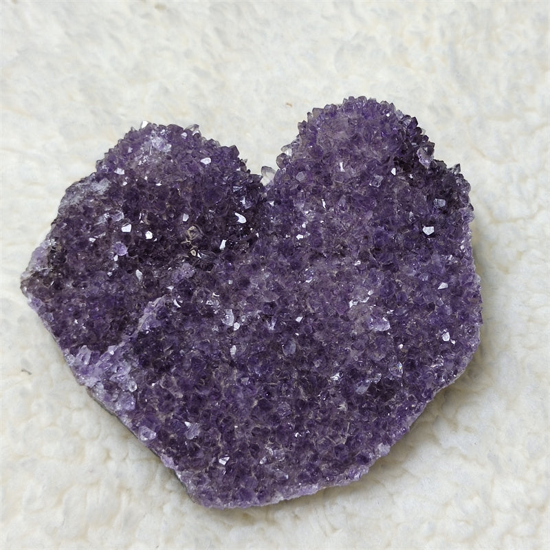 Amethyst cluster heart