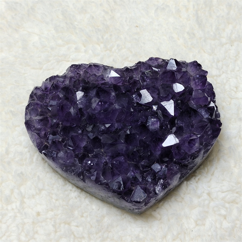 Amethyst cluster heart