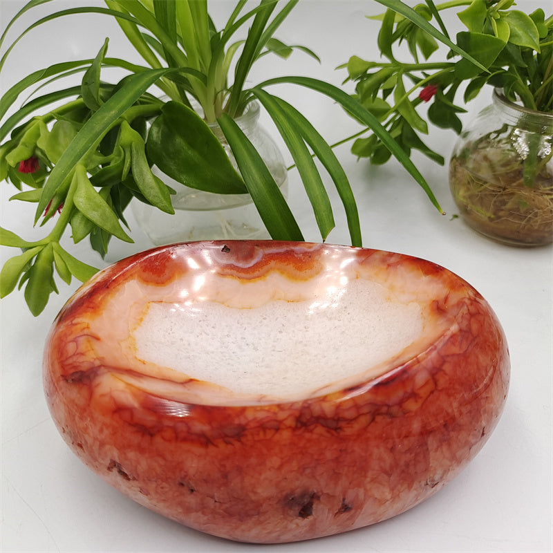 Red agate bowl