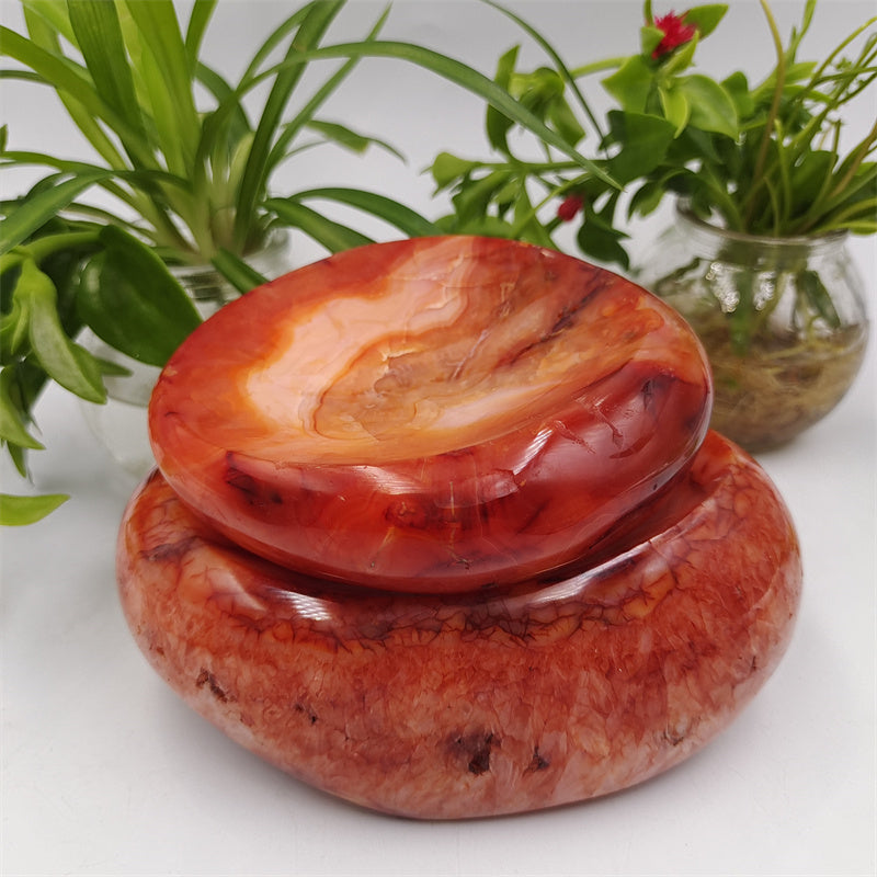 Red agate bowl