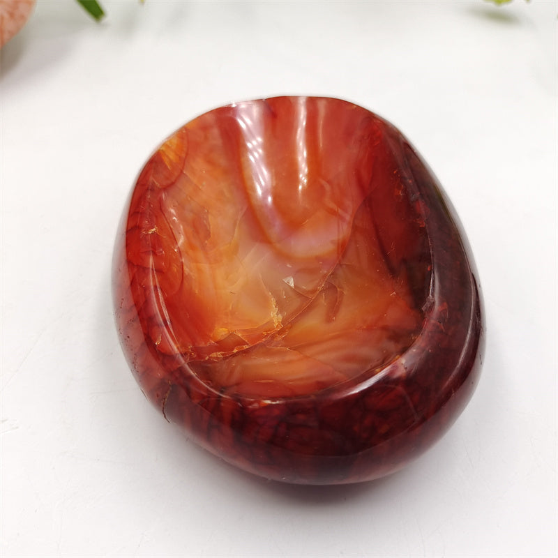 Red agate bowl