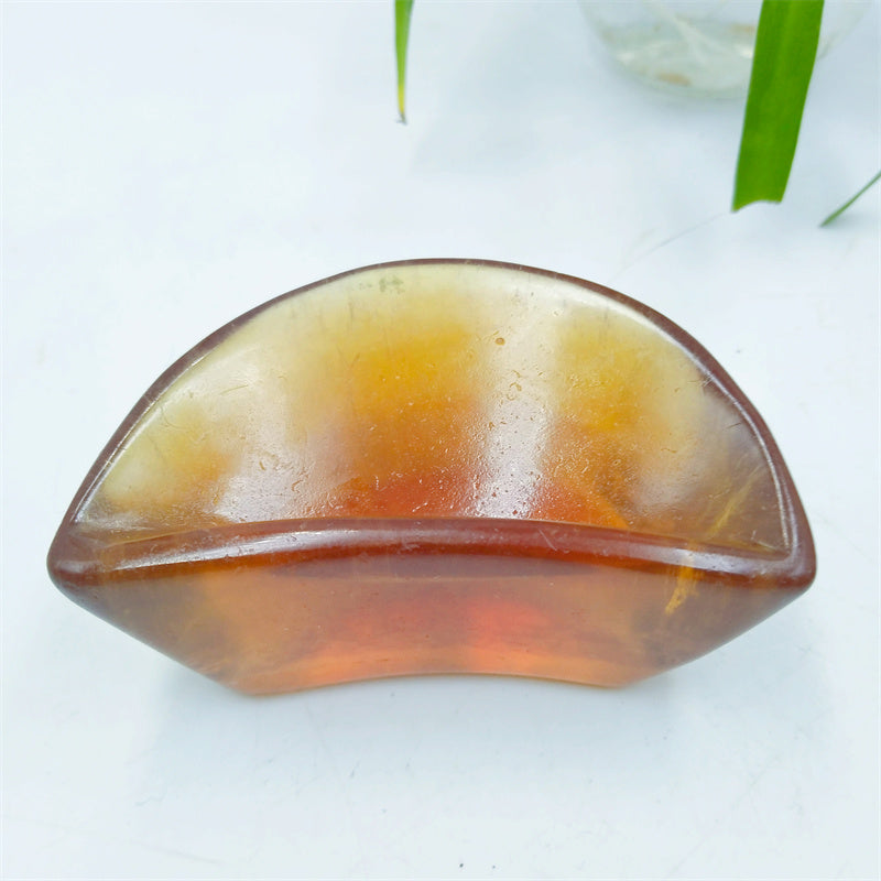 Yellow fluorite bowl