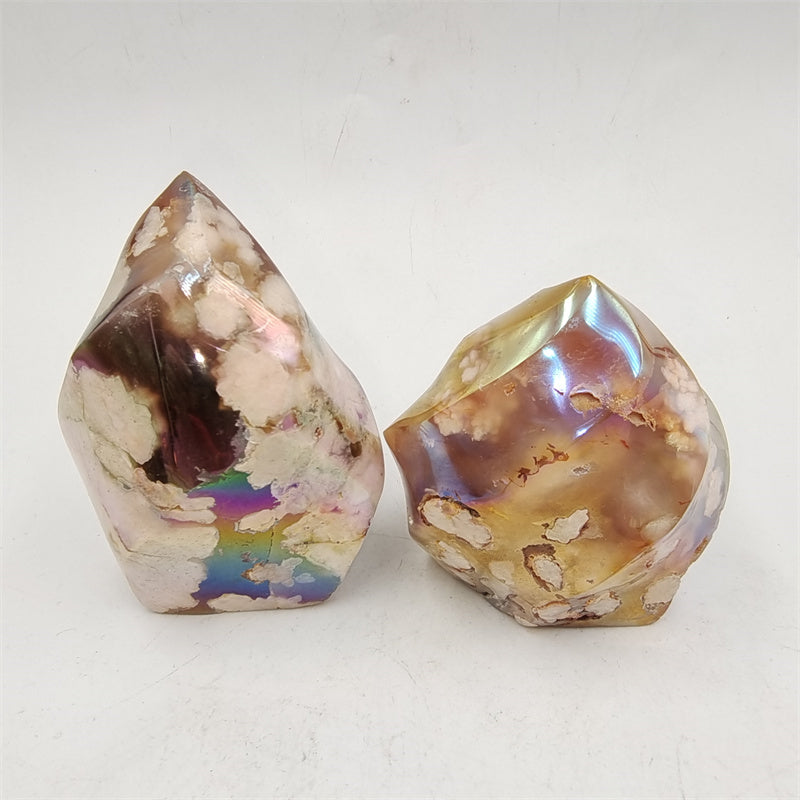 Aura flower agate torch