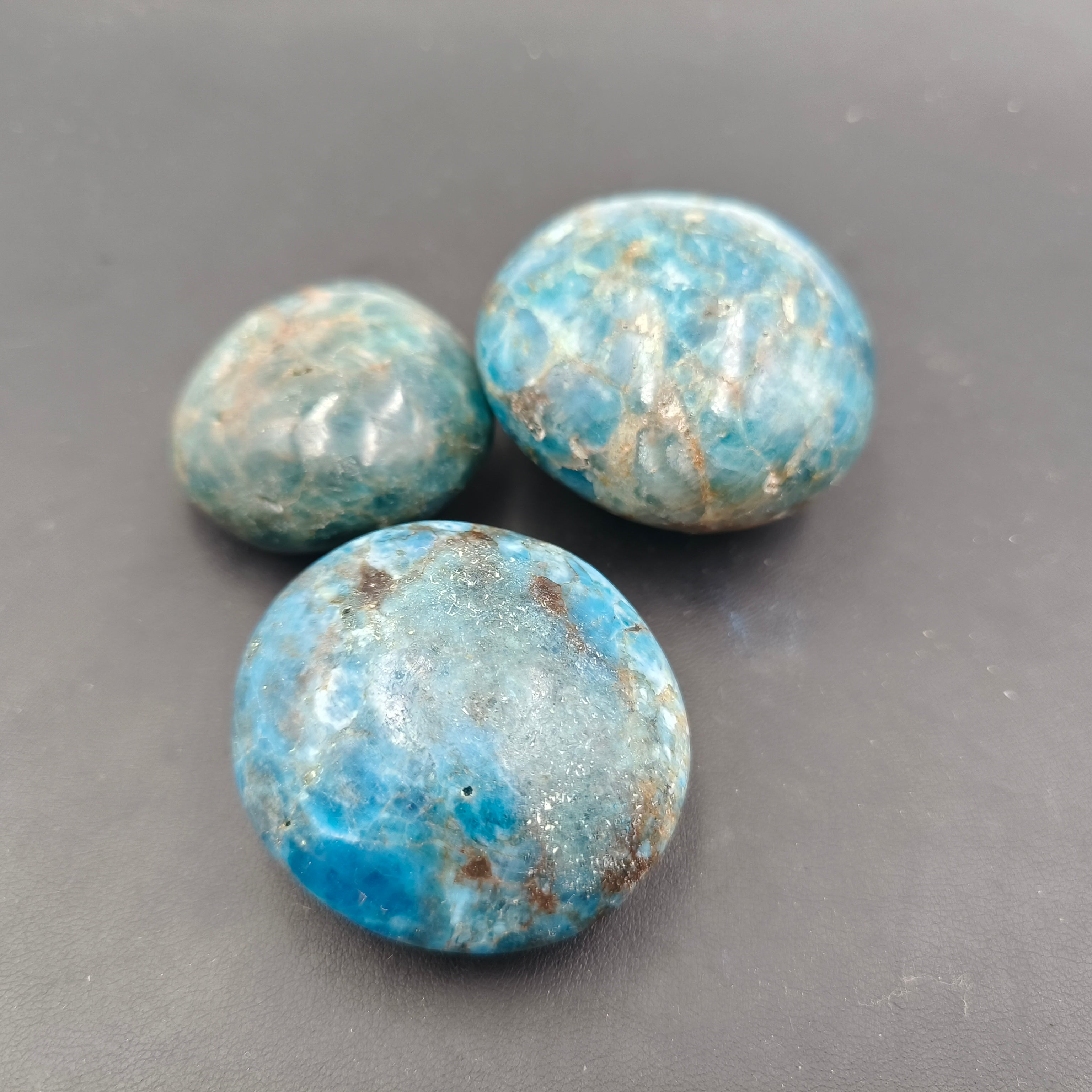 Blue Apatite palmstone