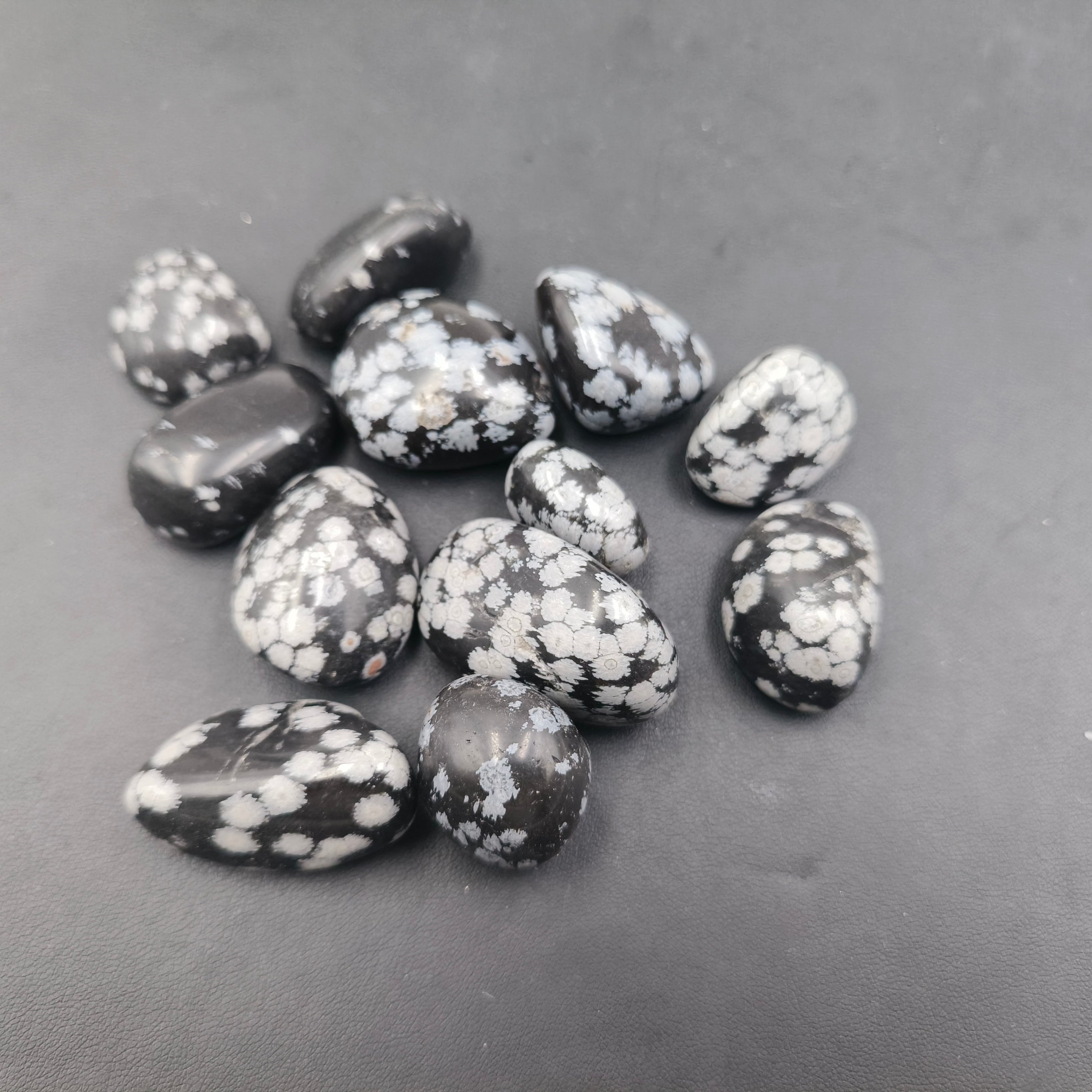 Snowflake obsidian tumbles