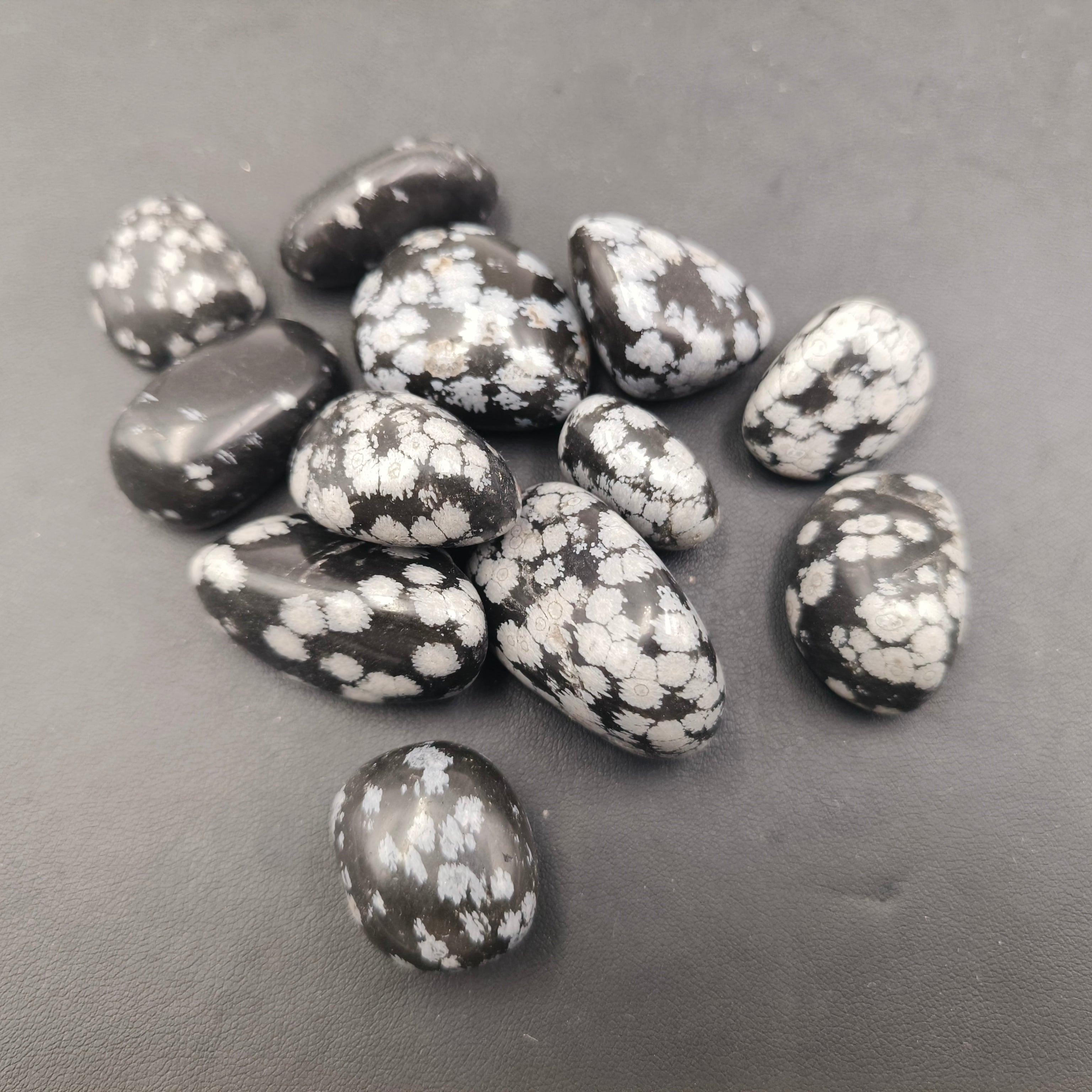 Snowflake obsidian tumbles