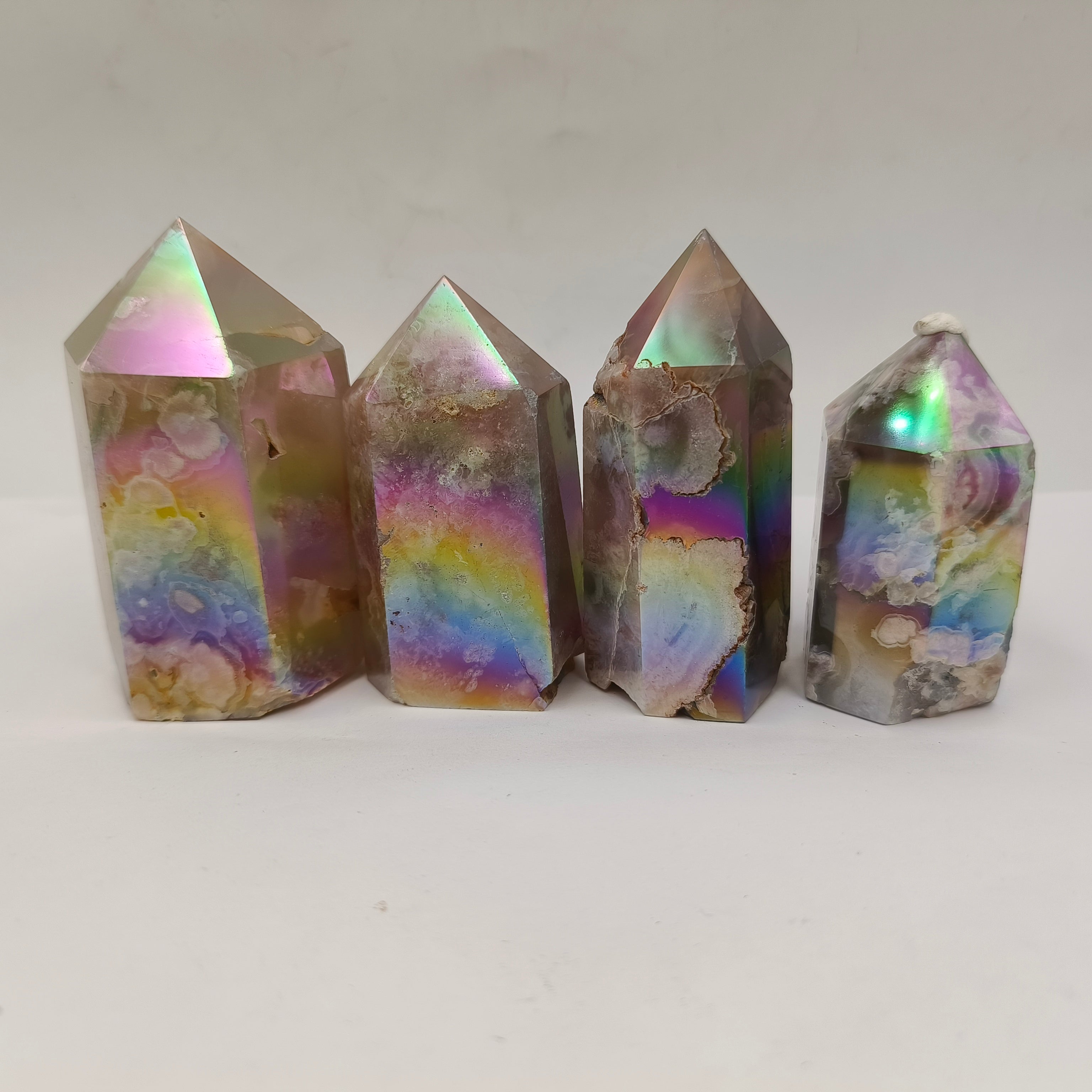 Aura flower agate tower