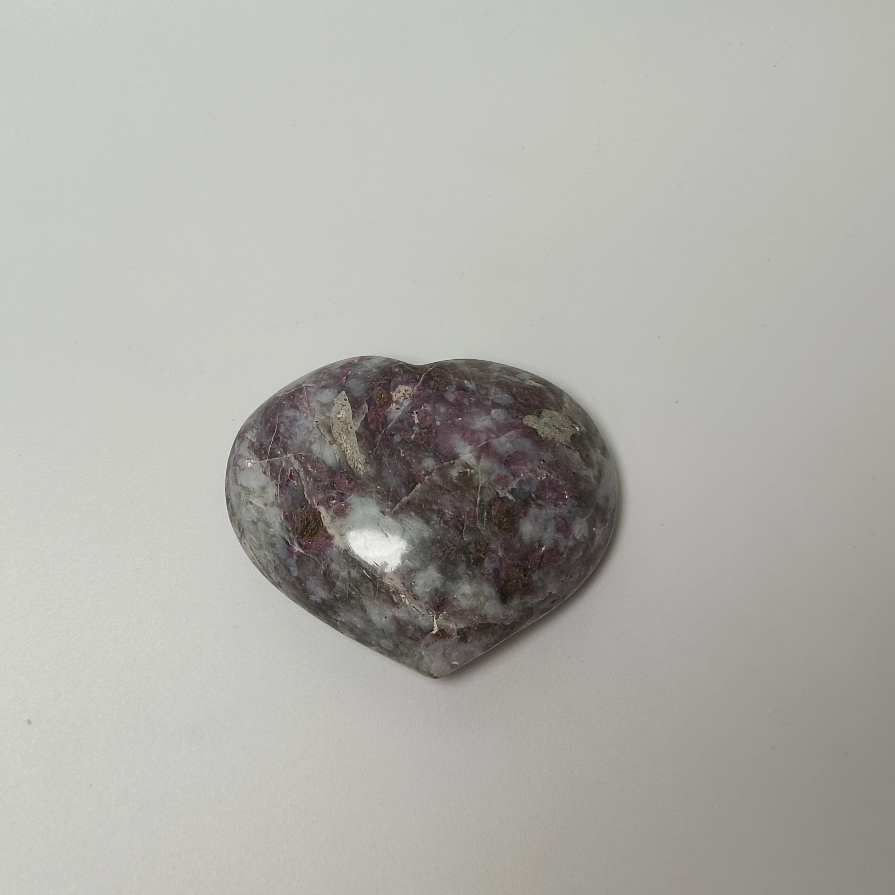 Plum tourmaline heart