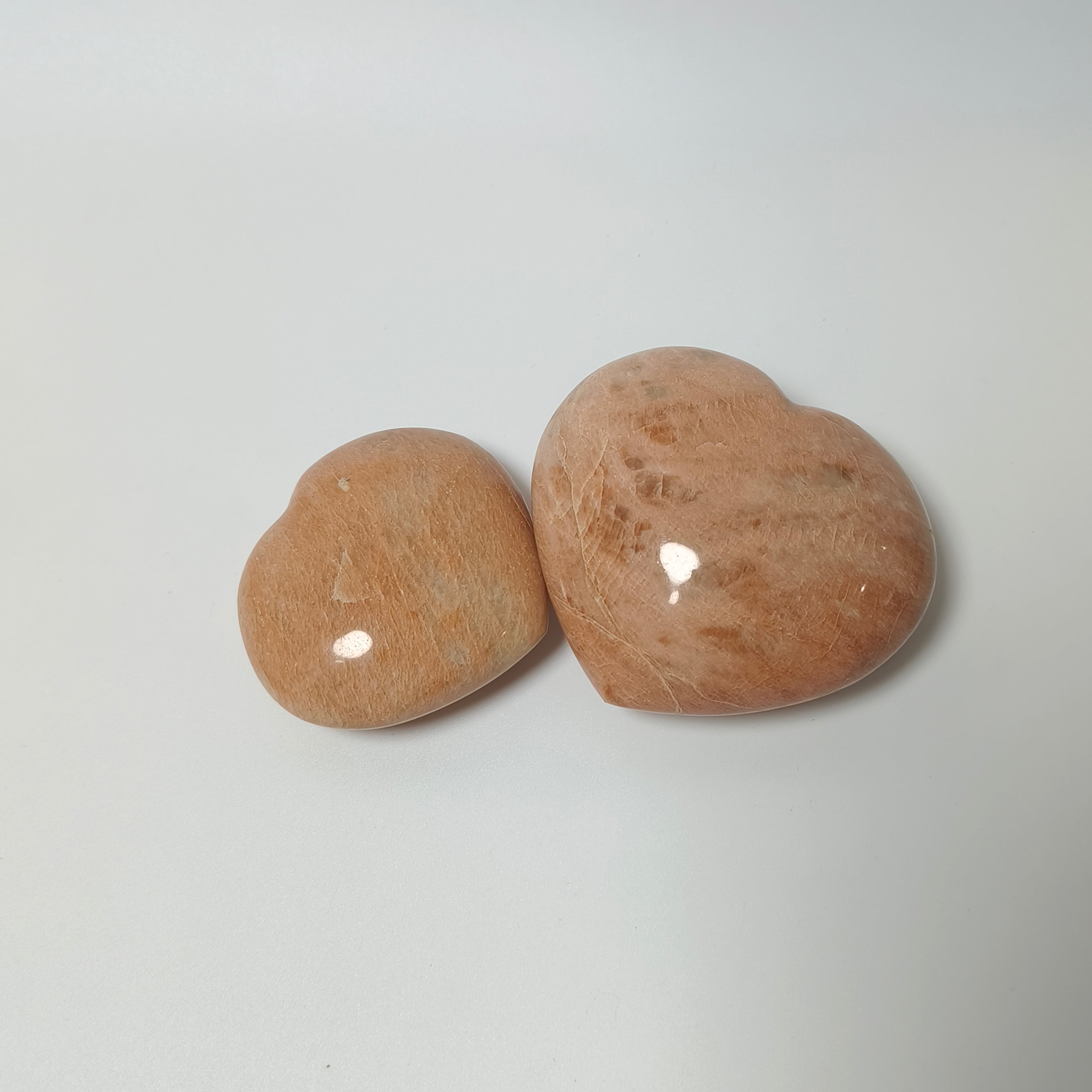 Orange moonstone heart