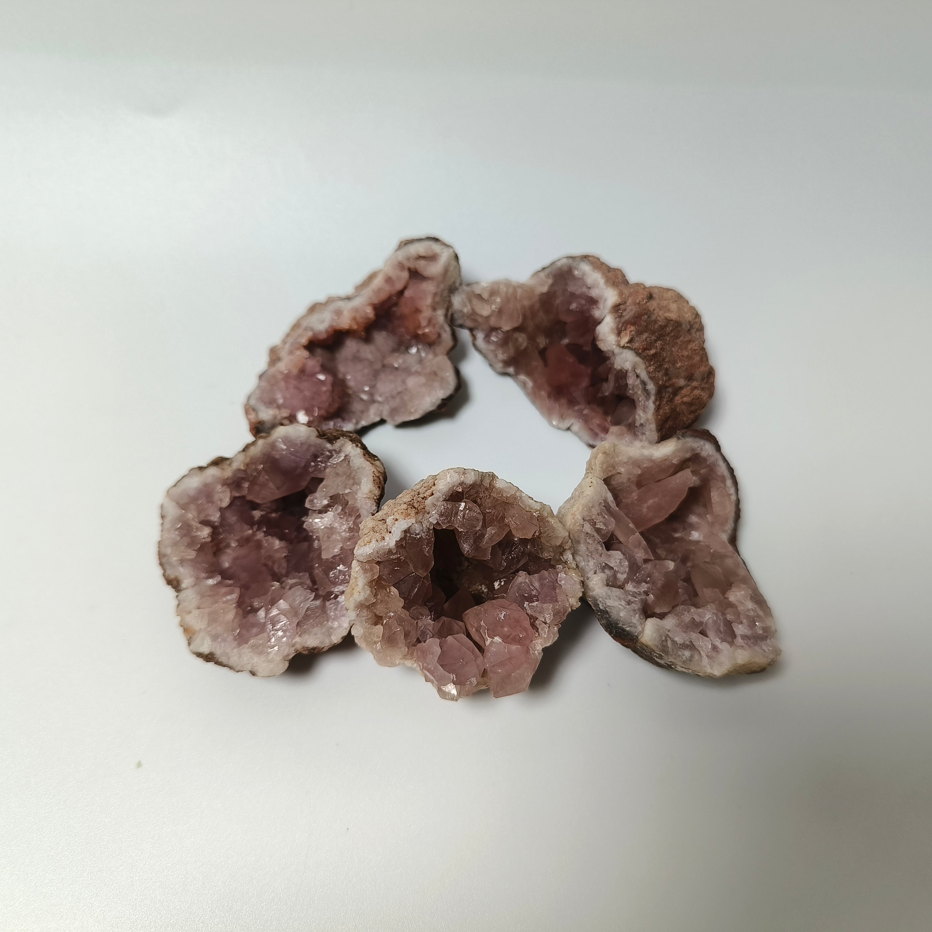 Pink Amethyst geodes