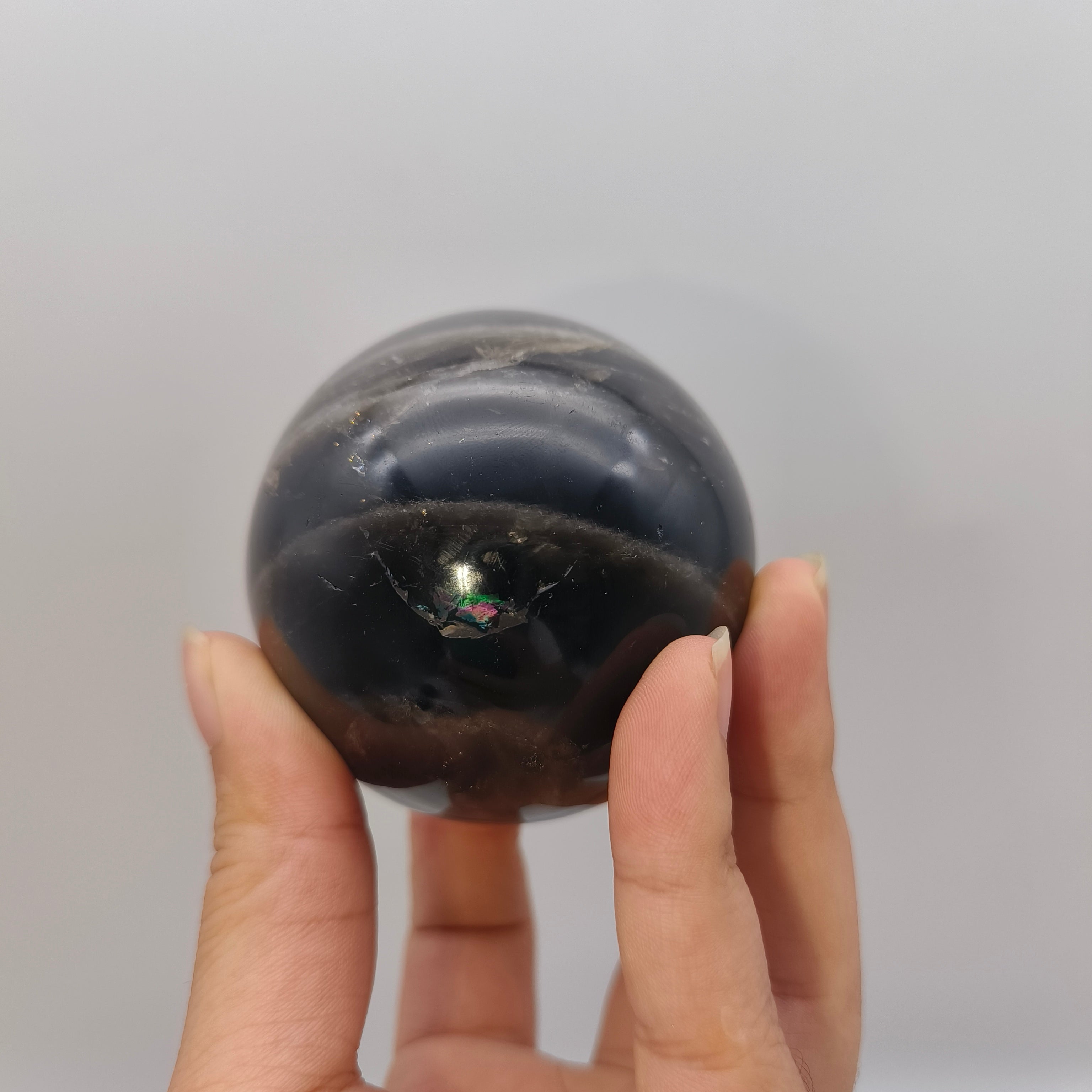 Black Rose Quartz Sphere