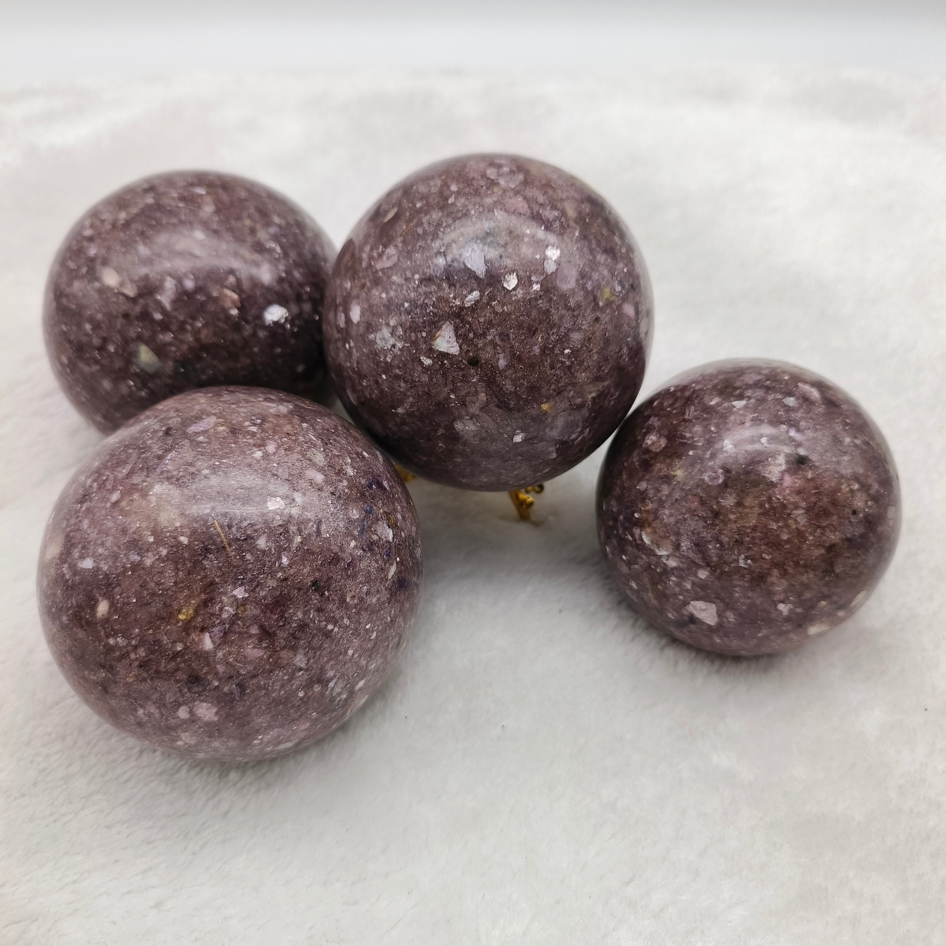 Lepidolite spheres