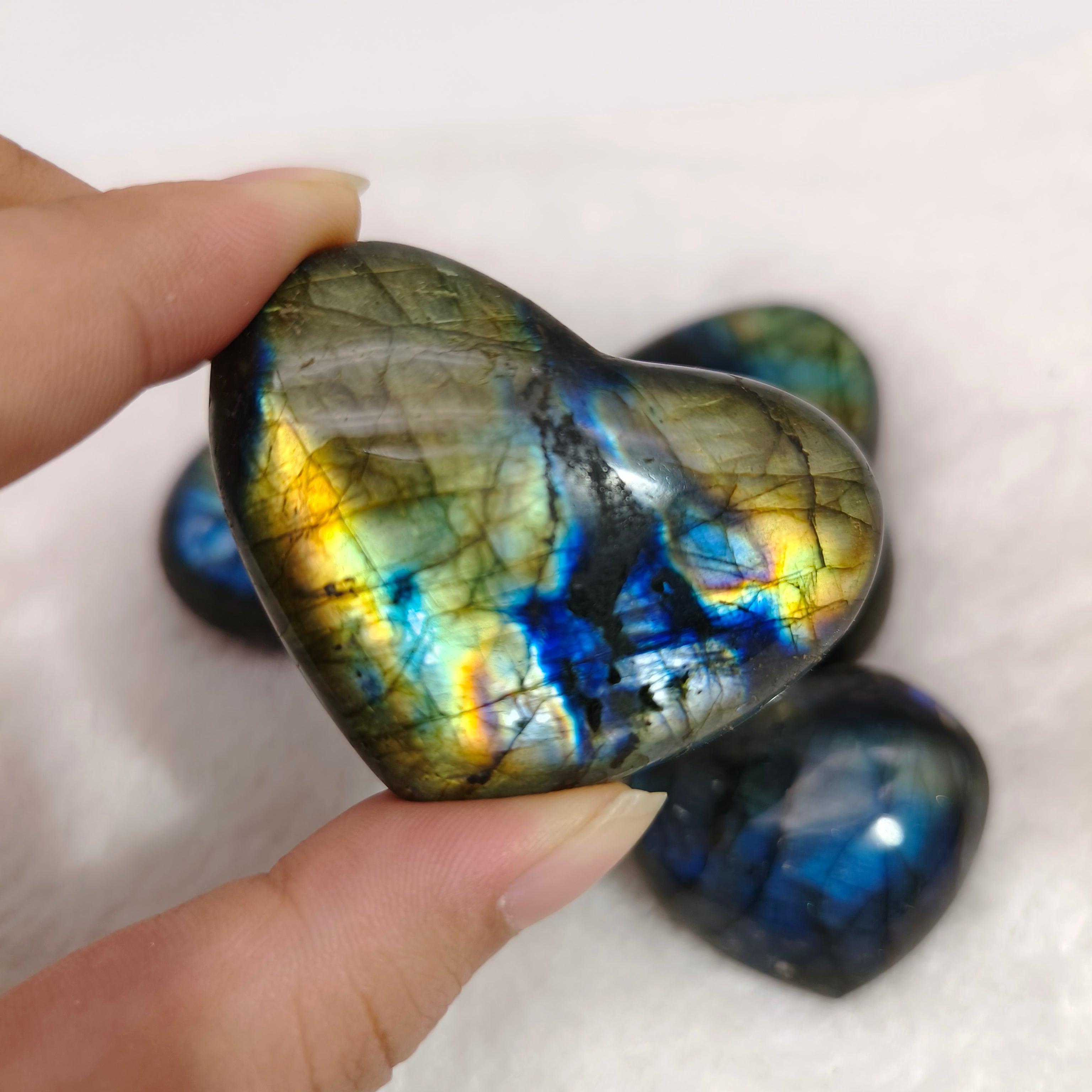 Labradorite Heart