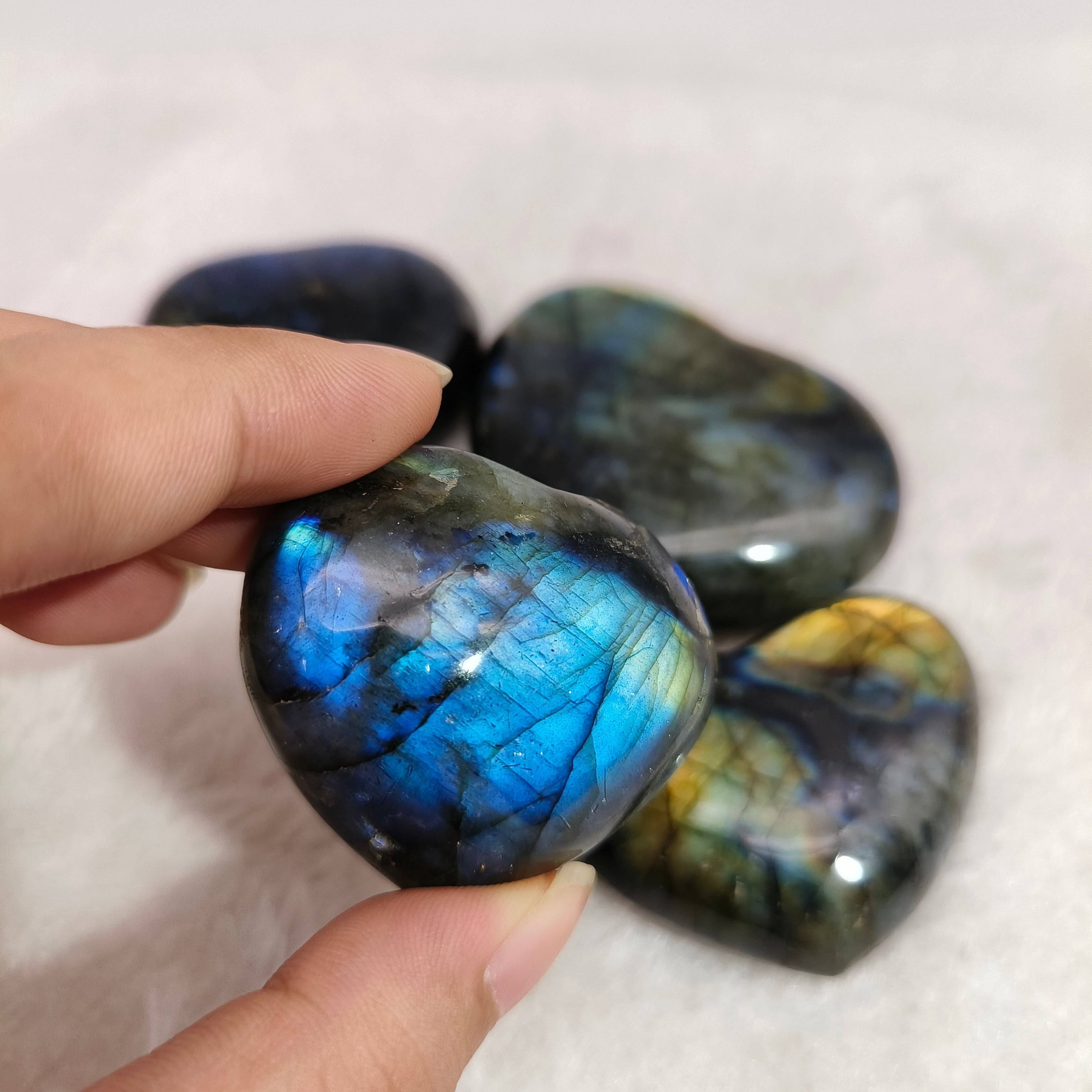 Labradorite Heart