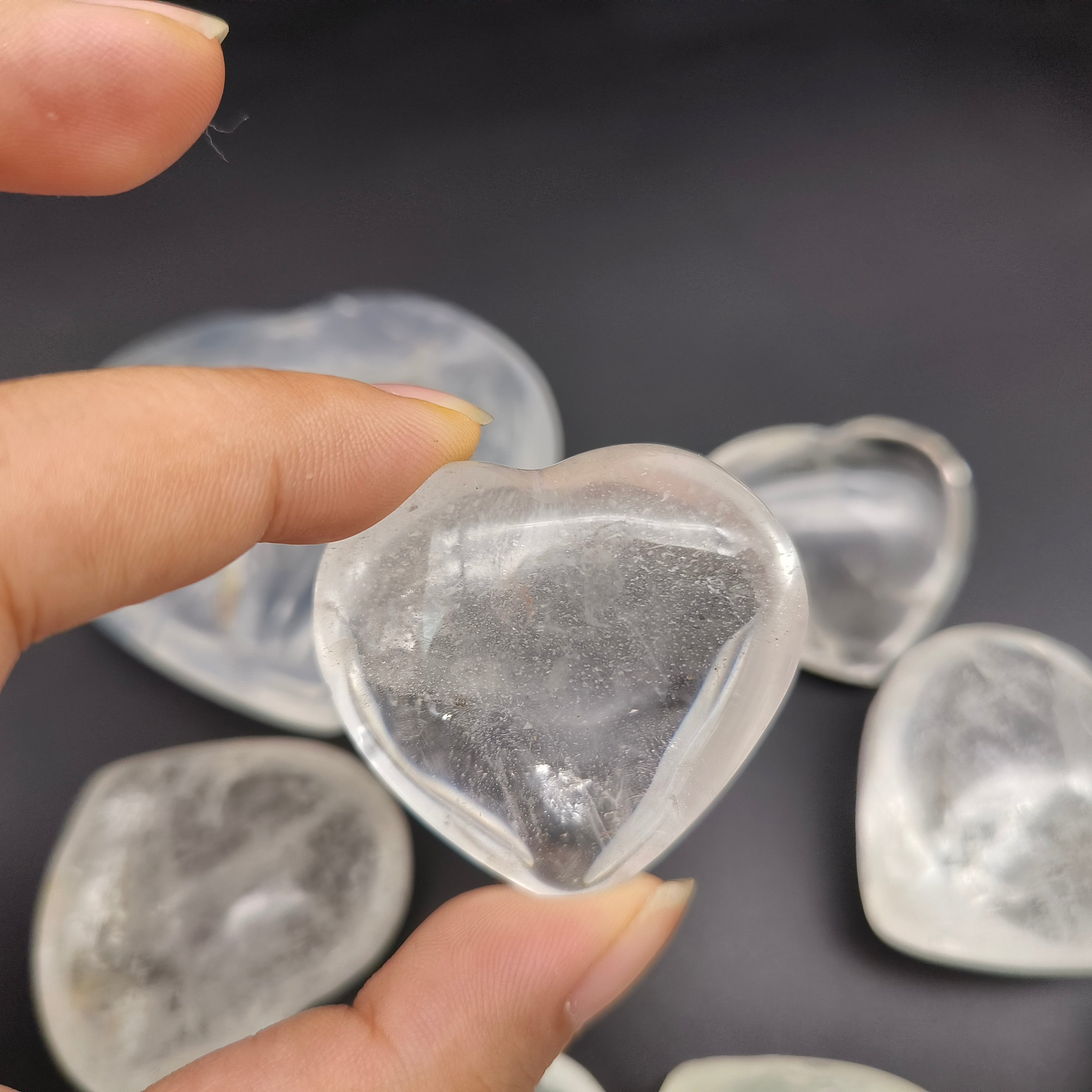 Clear quartz heart