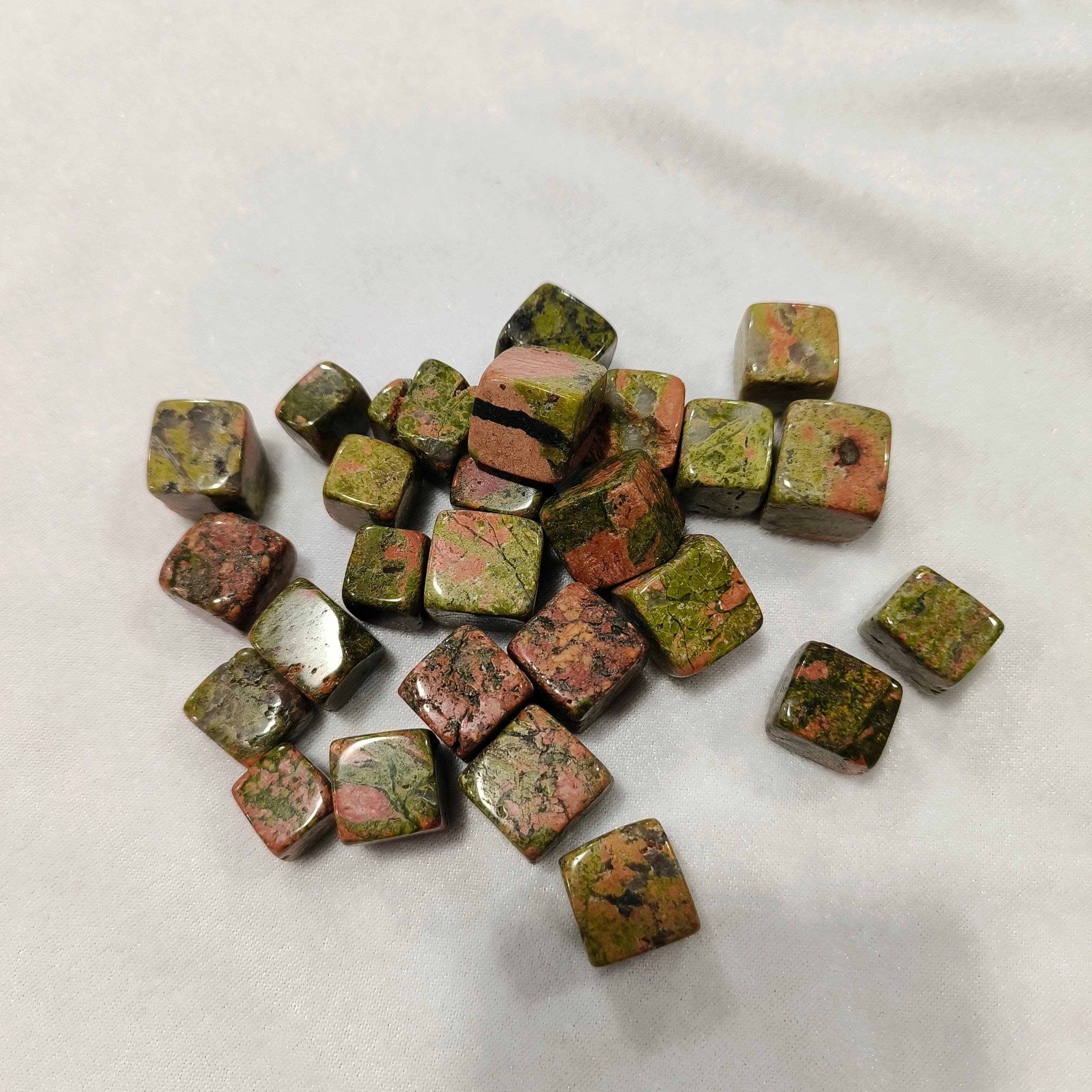 Unakite cube