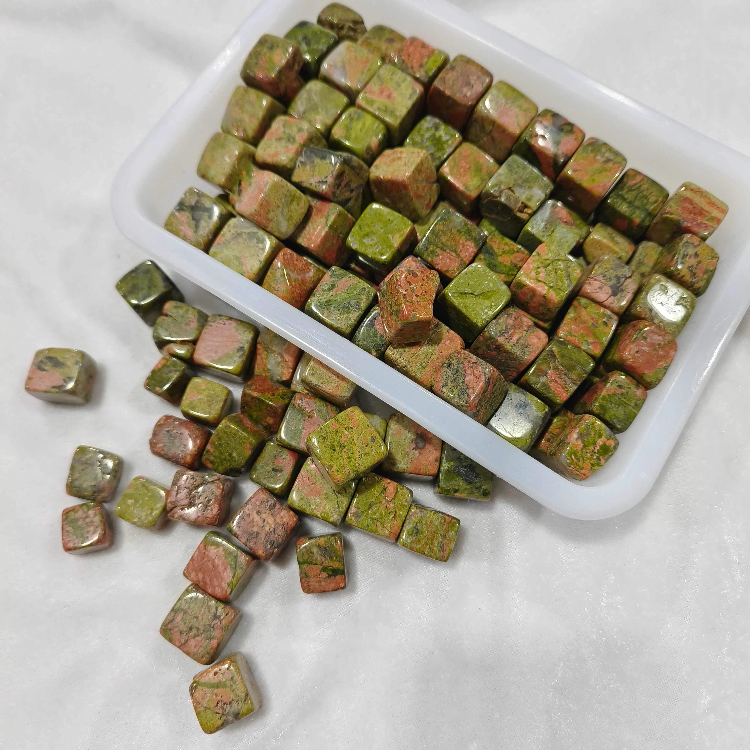 Unakite cube