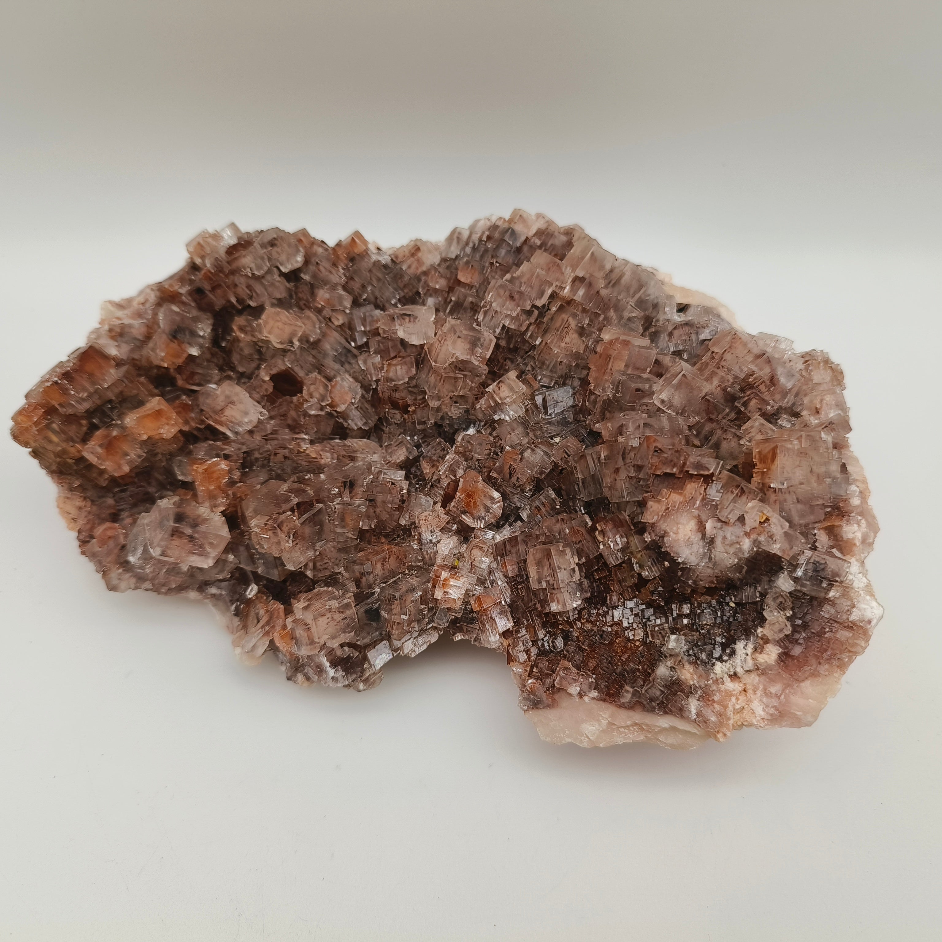 Red calcite cube specimen