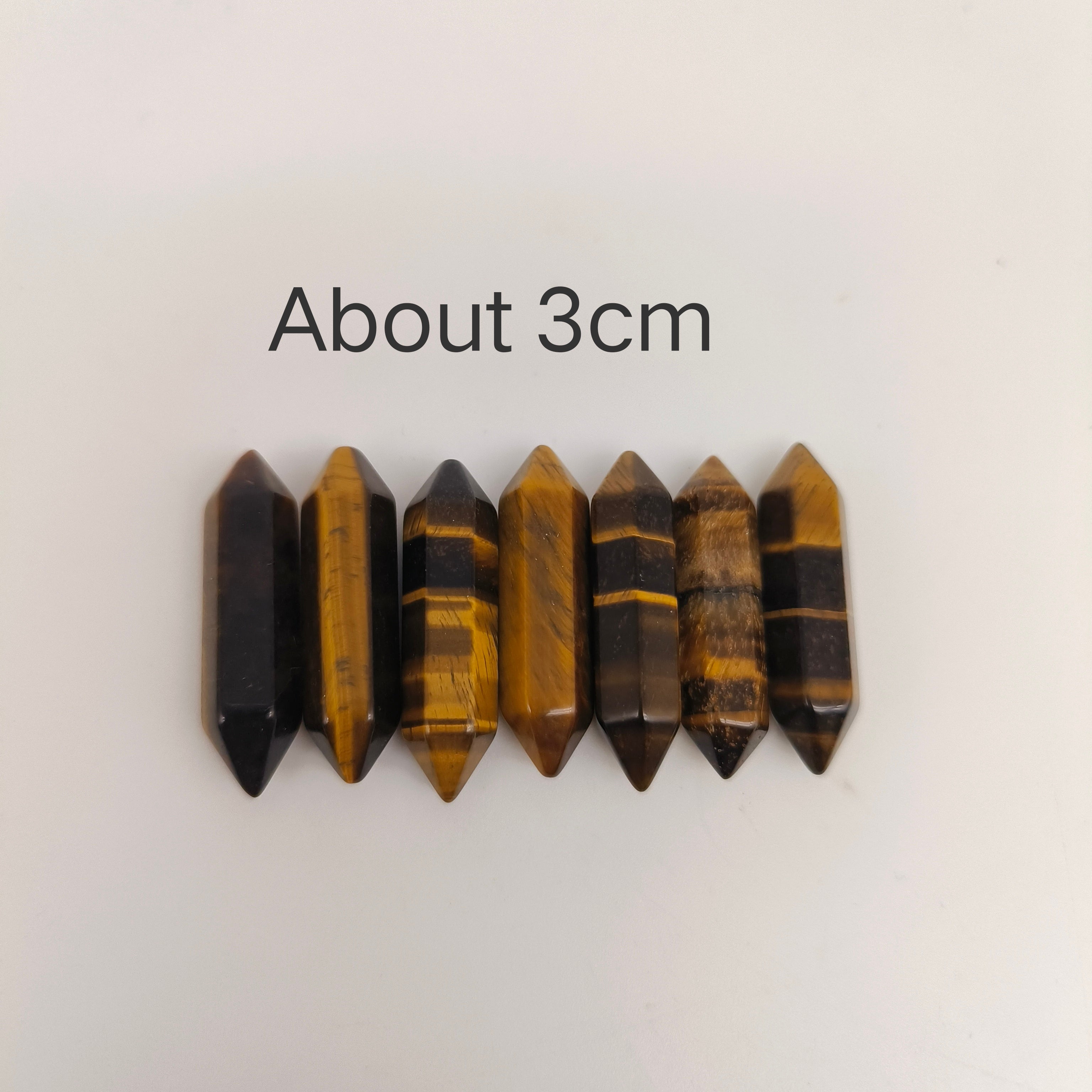 Yellow tiger eye 3cm double pointed