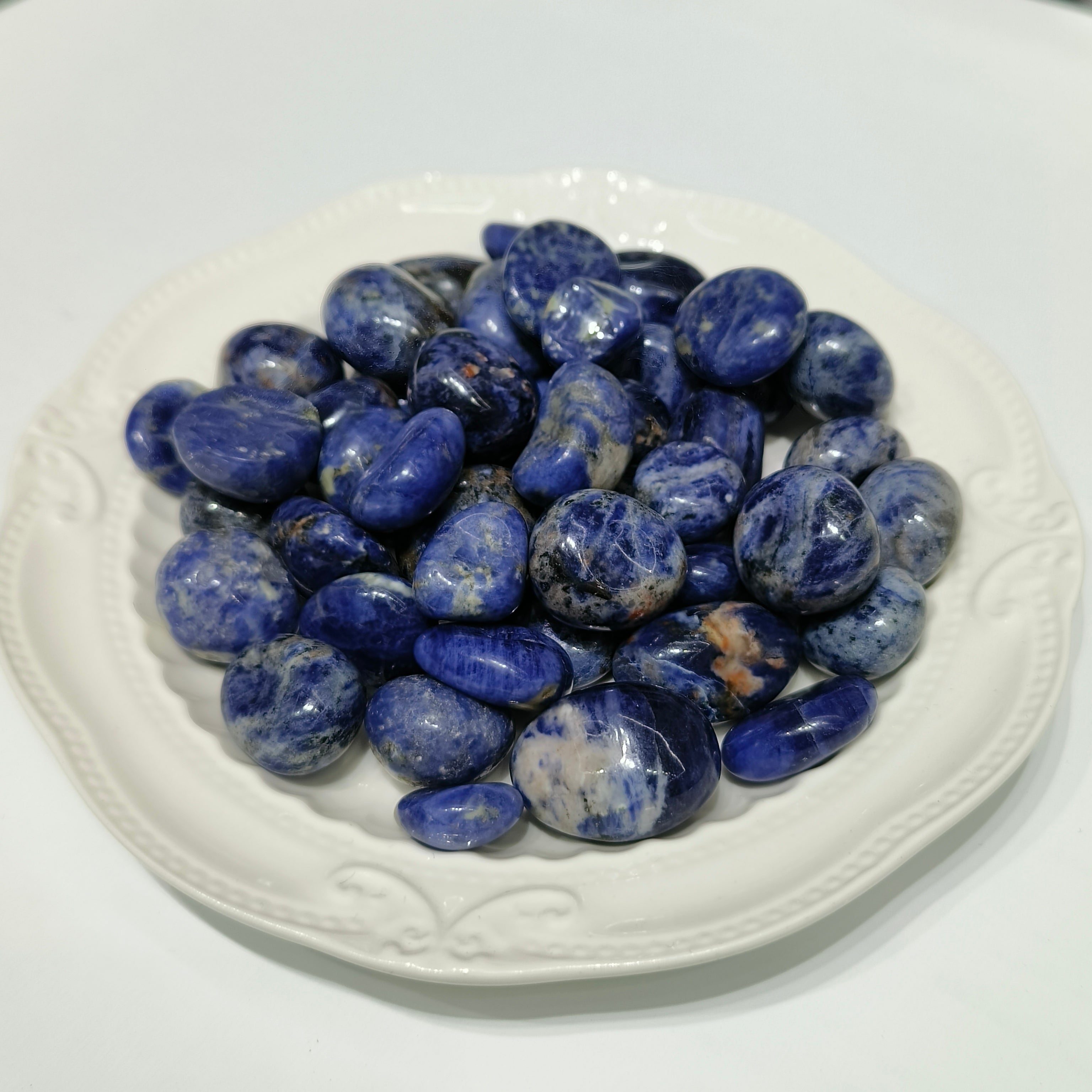 Sodalite tumbles