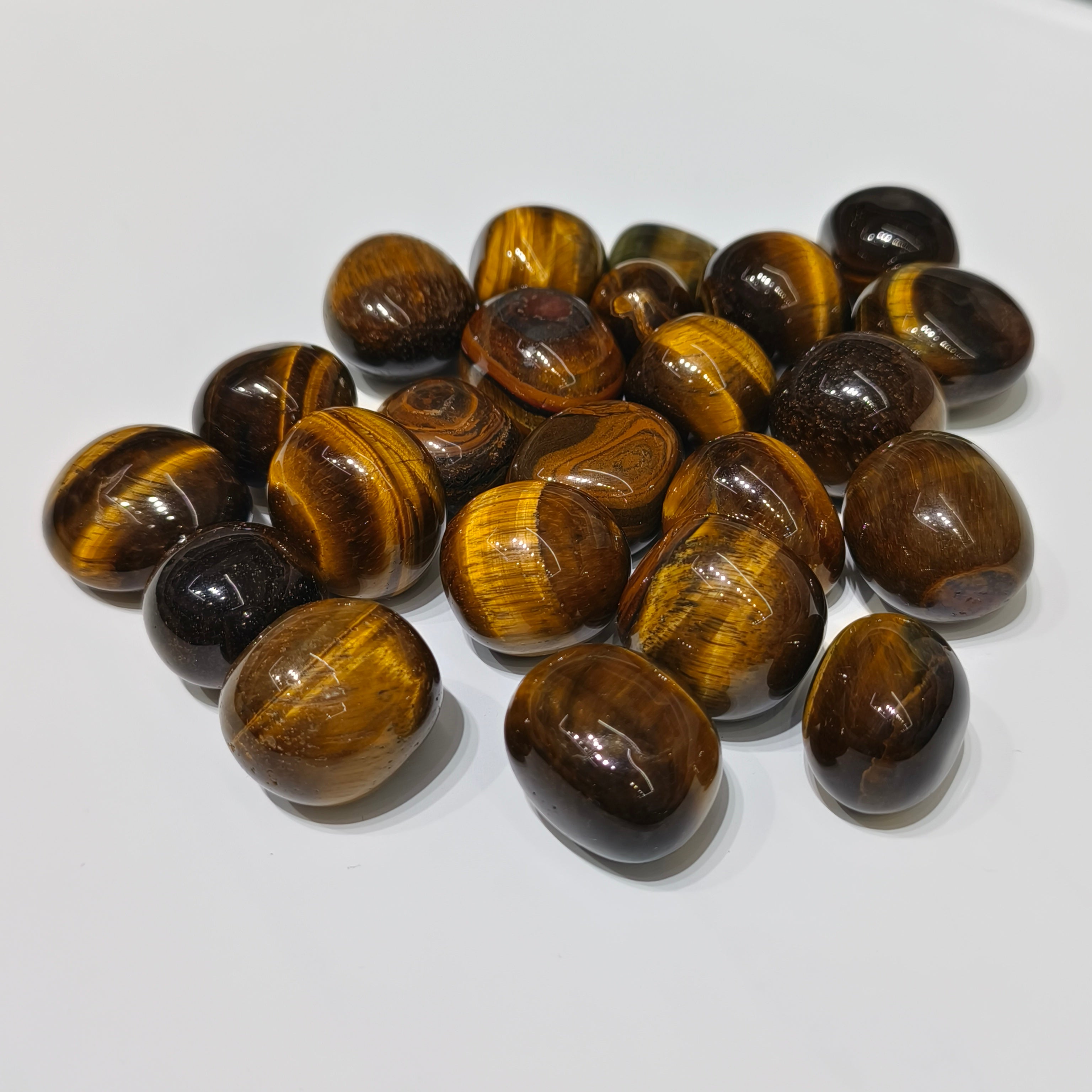 Tiger eye stone tumbles