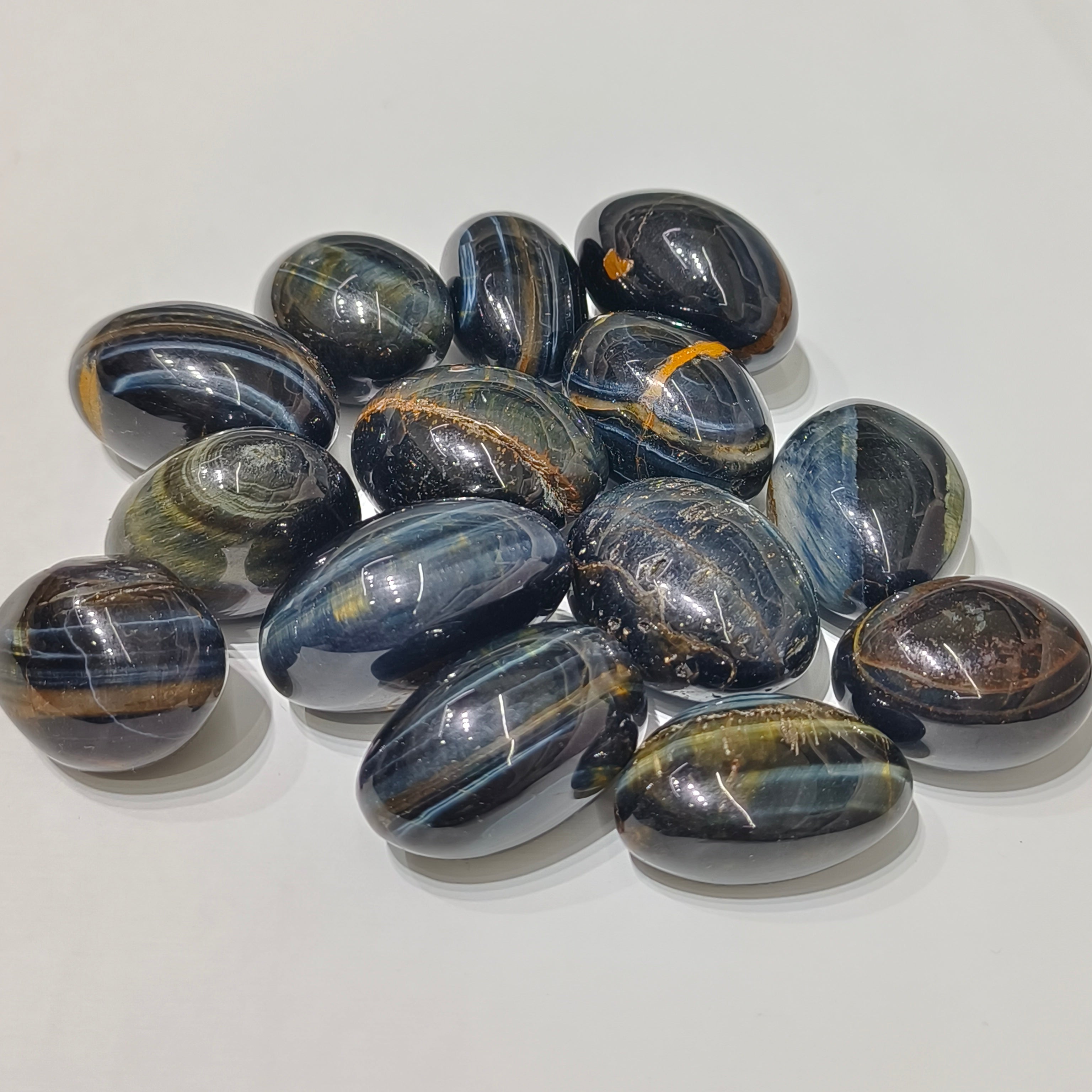 Tiger eye stone tumbles