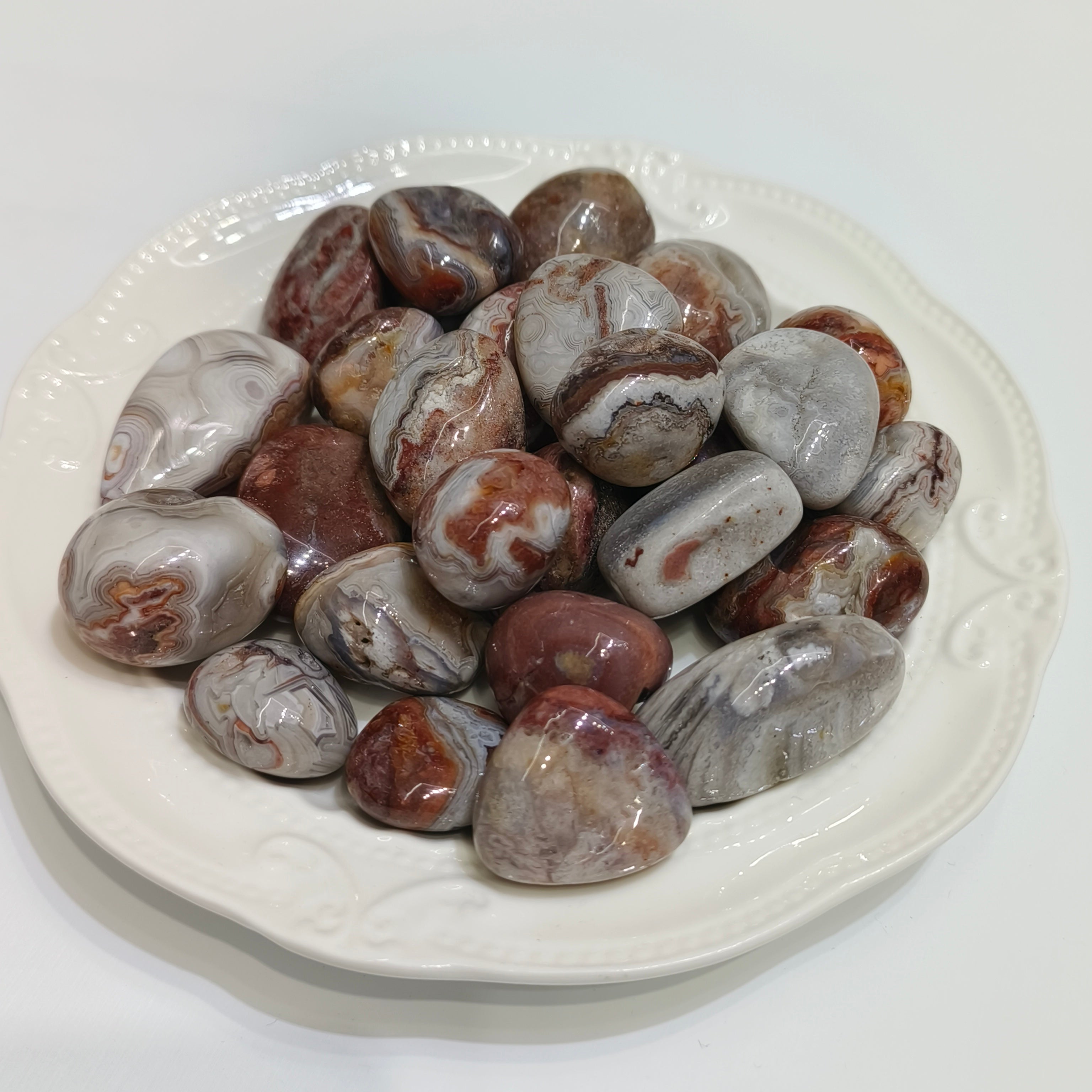 Mexican agate tumbles