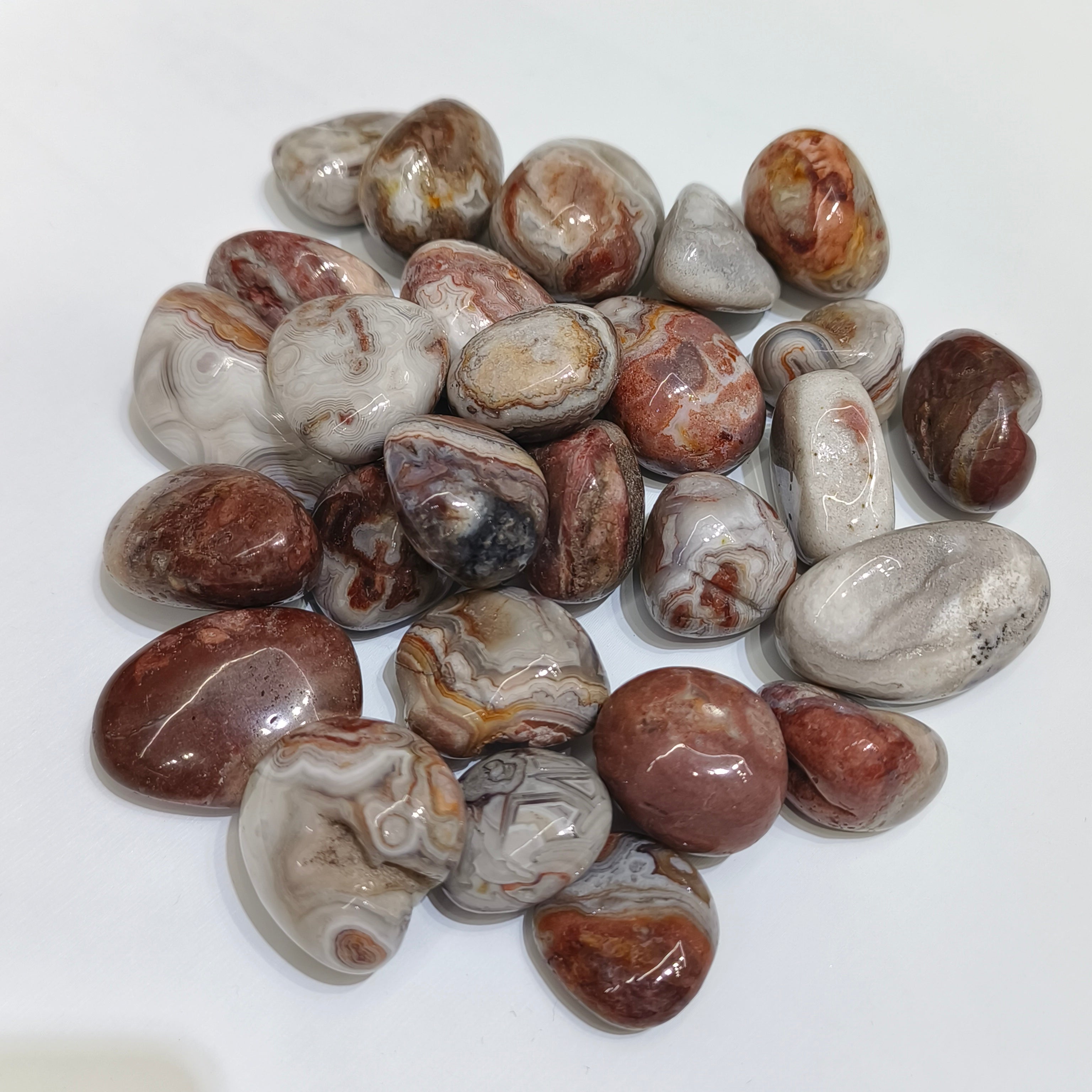 Mexican agate tumbles