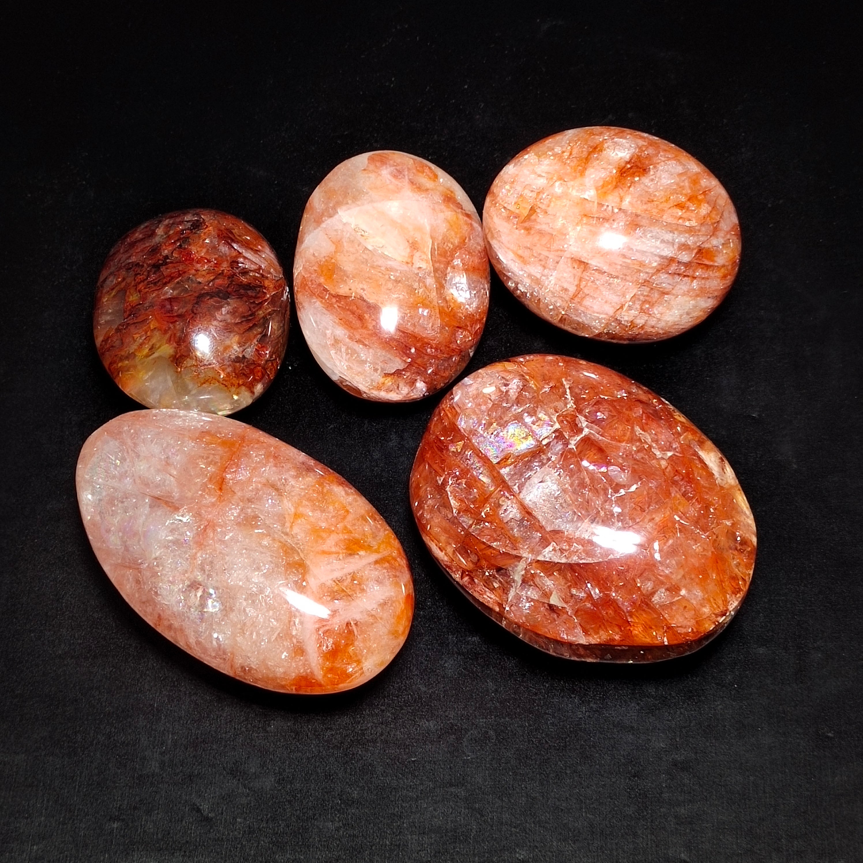 Fire quartz Palmstone