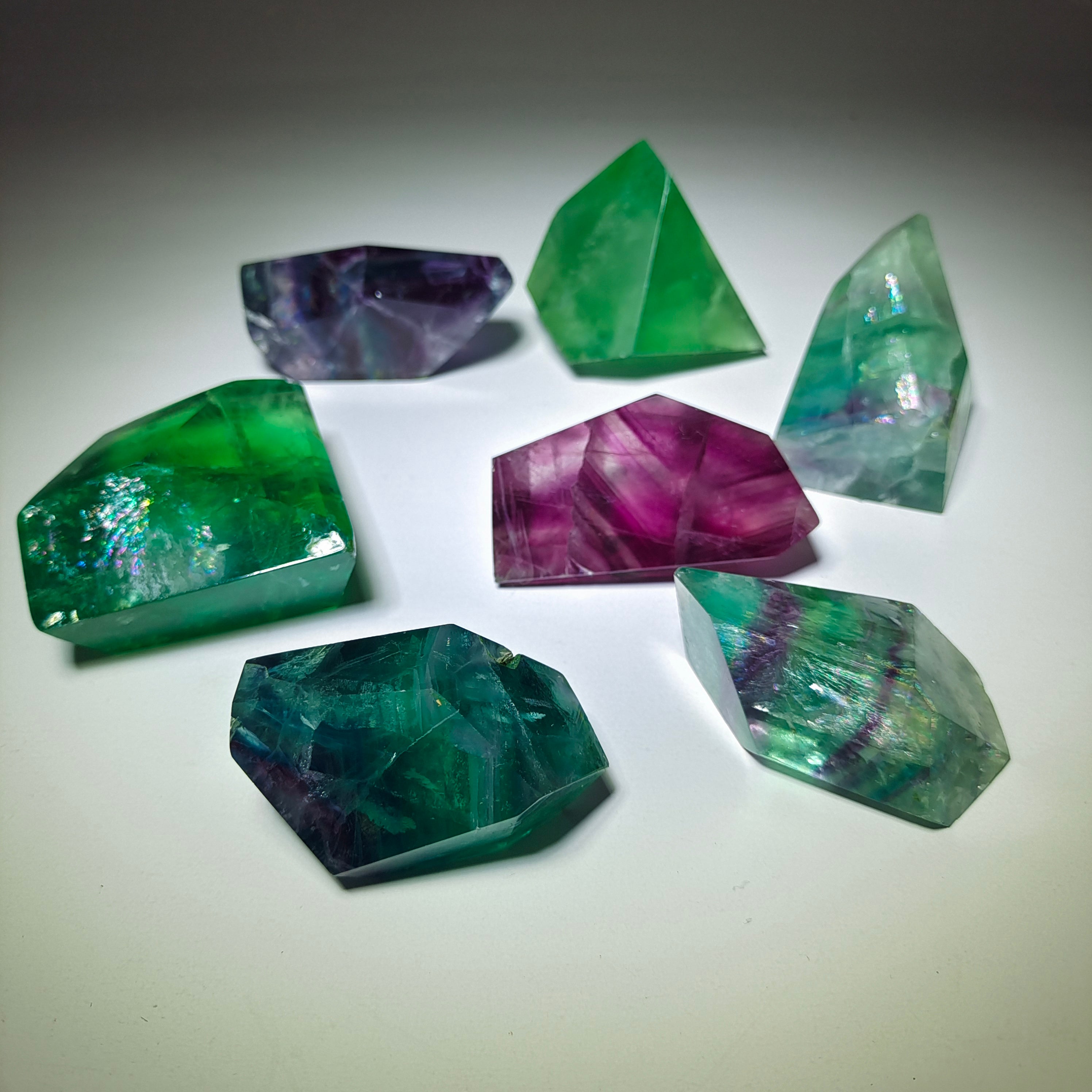 Rainbow fluorite freeform