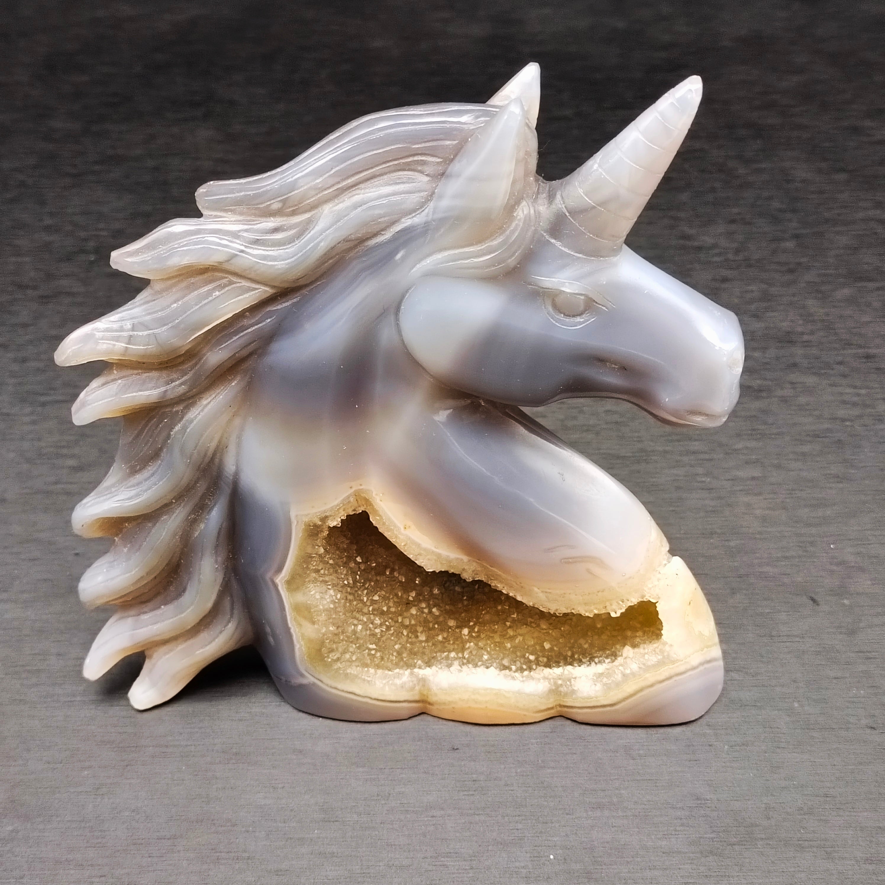 Agate geode unicorn