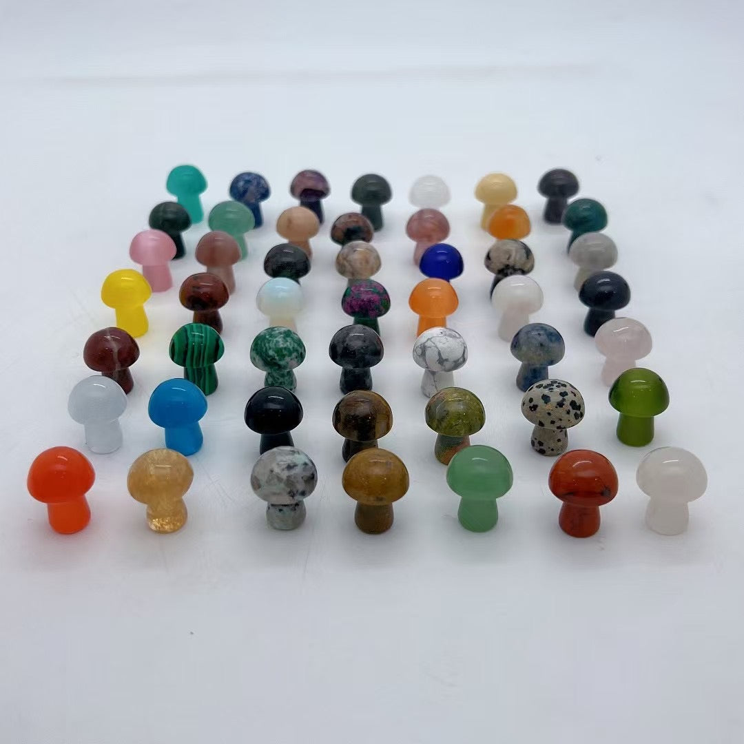 Various materials mini mushrooms
