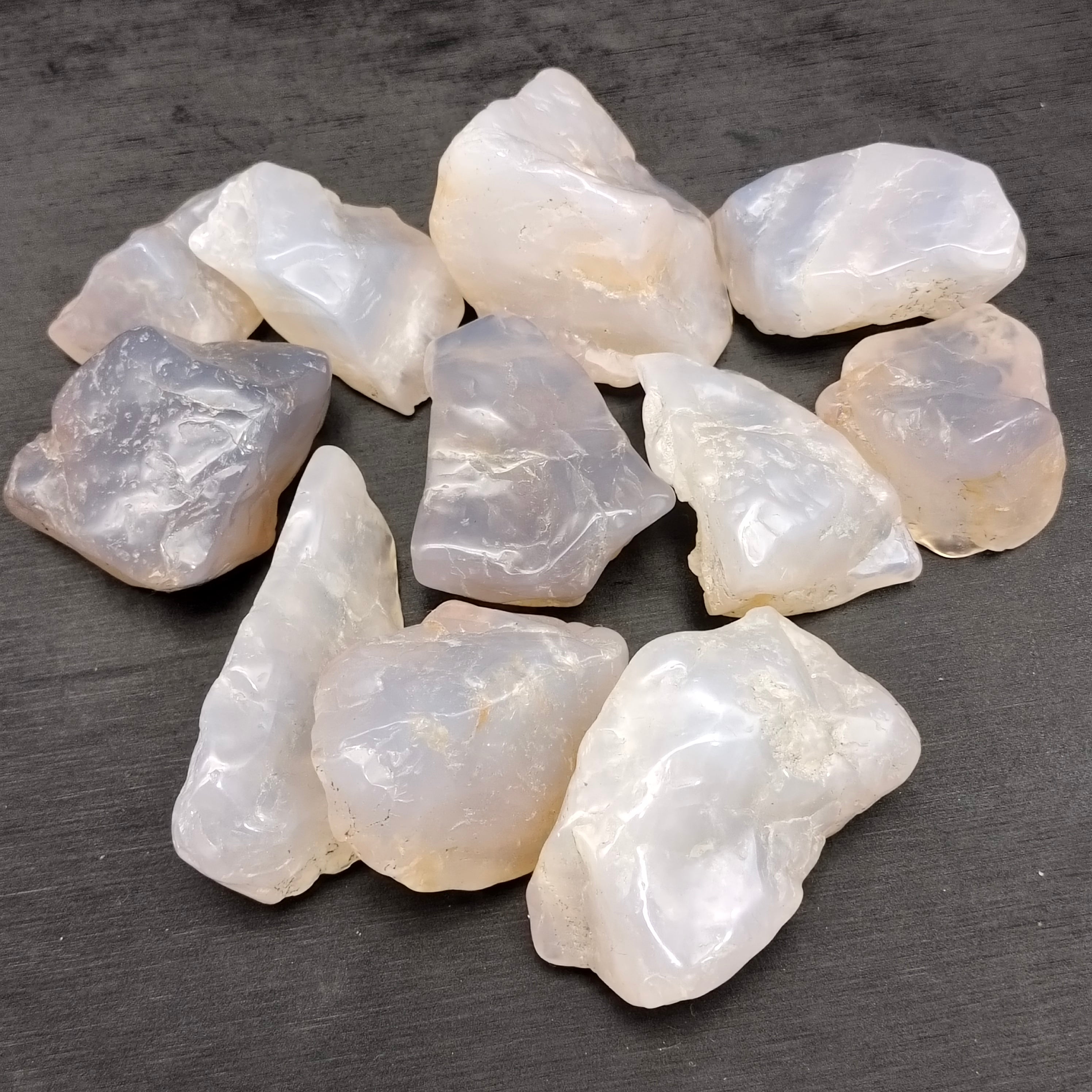 Blue rose quartz raw stone