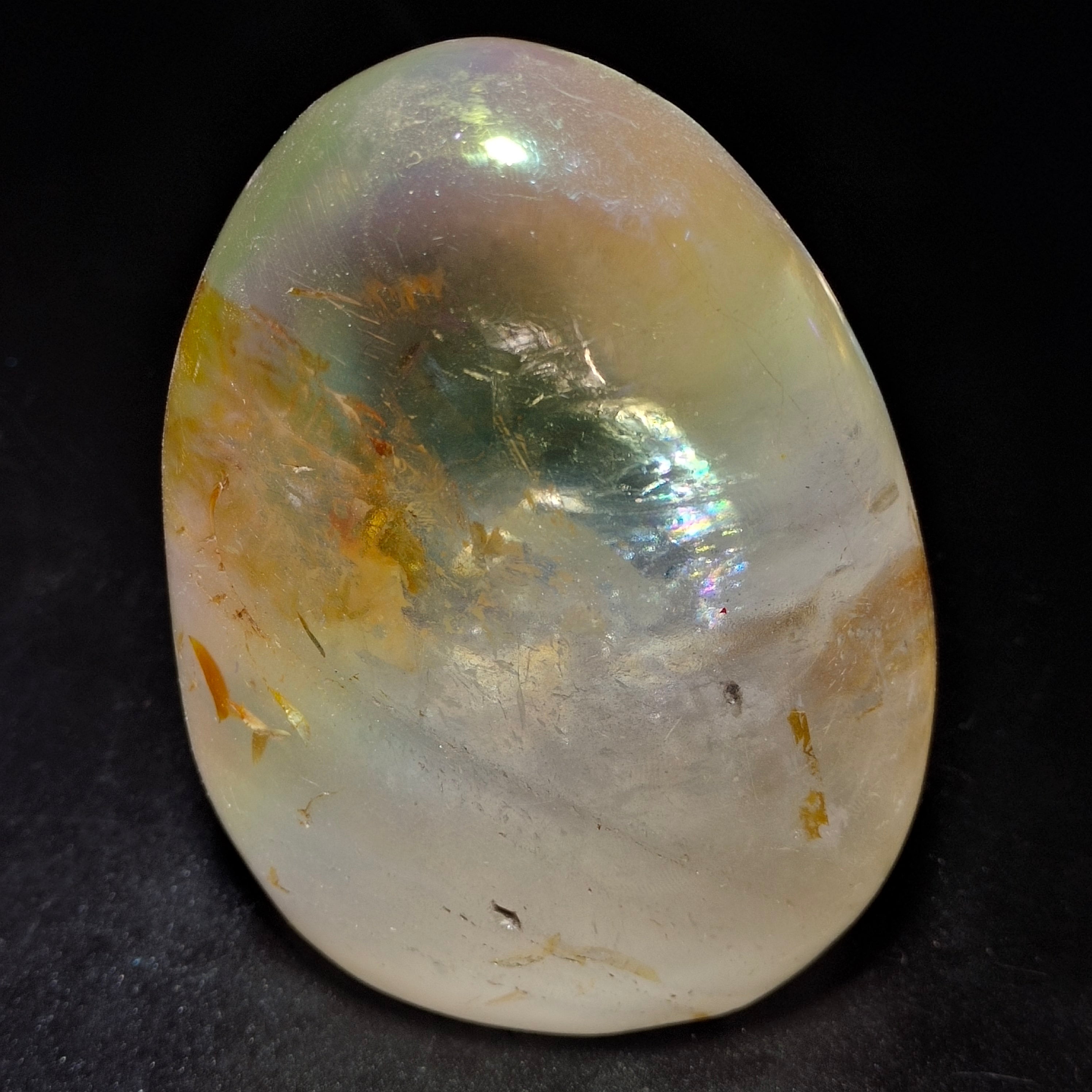 Aura clear quartz freeform