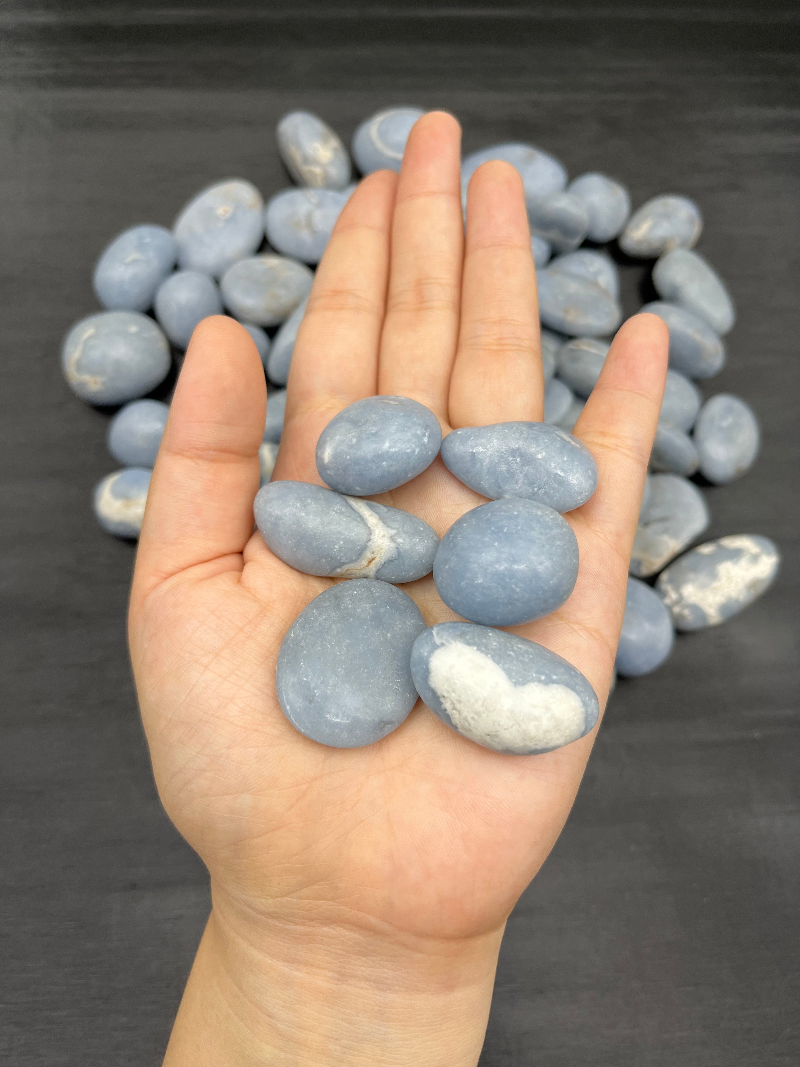 Blue angel stone tumbles