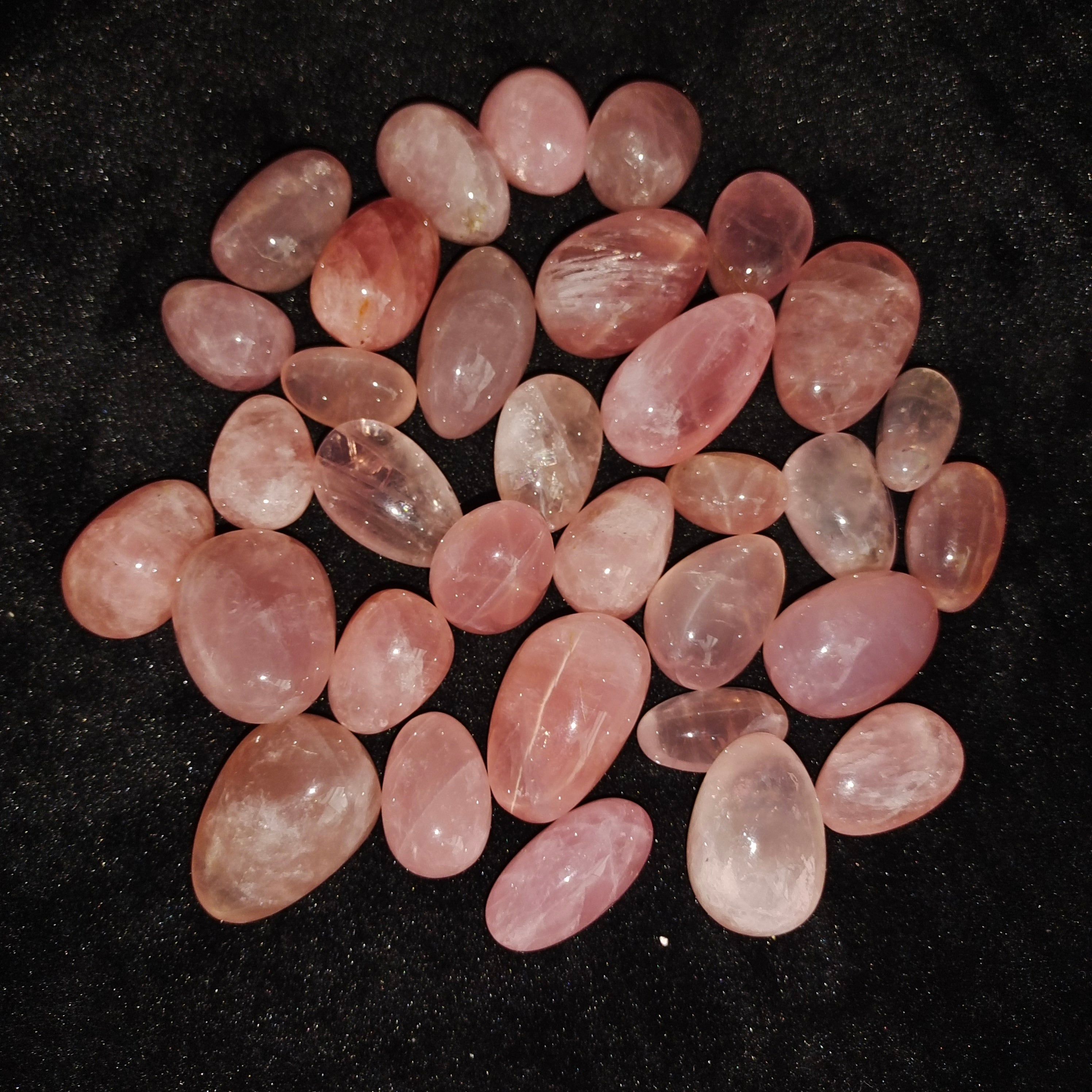 Rose quartz tumbles