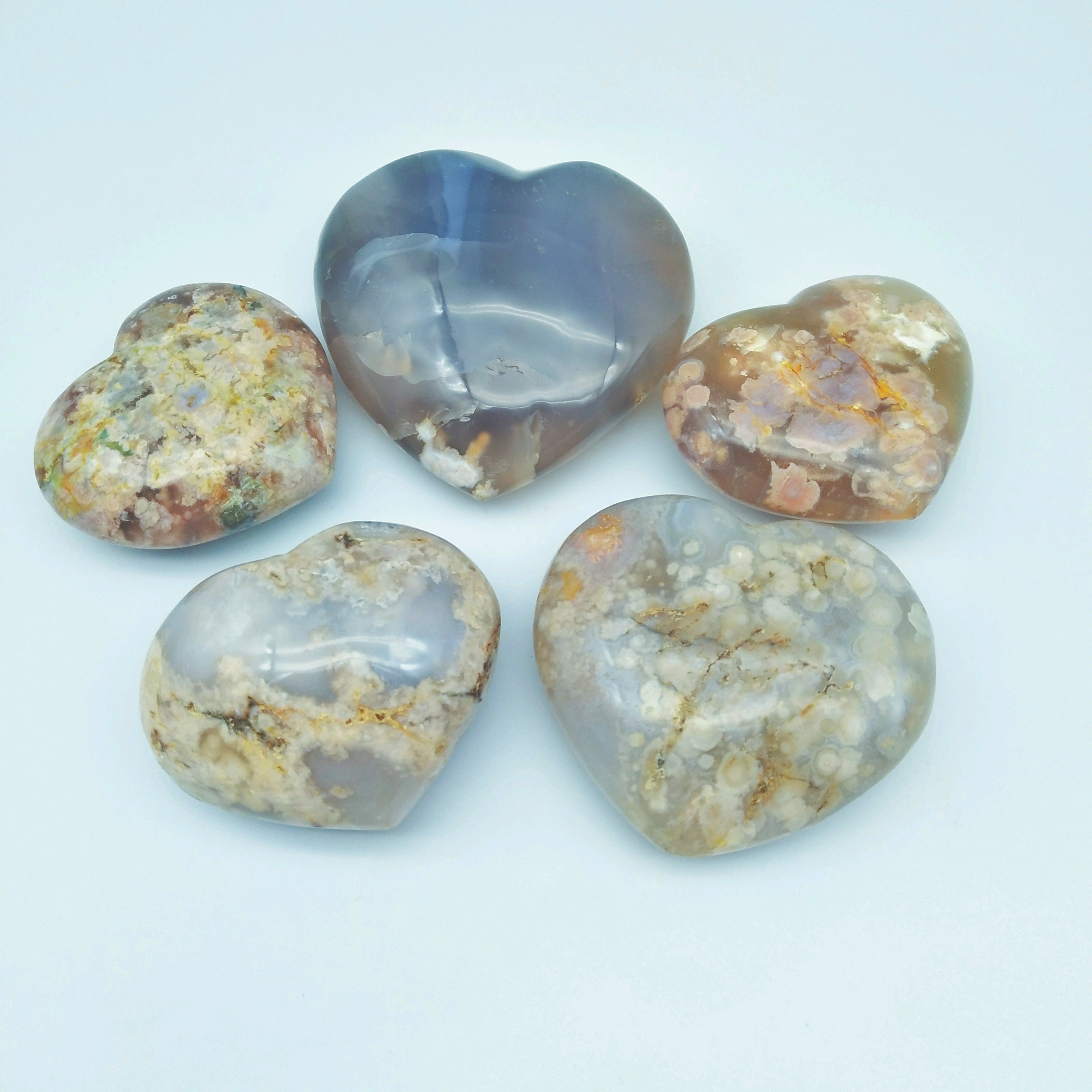 Flower agate heart