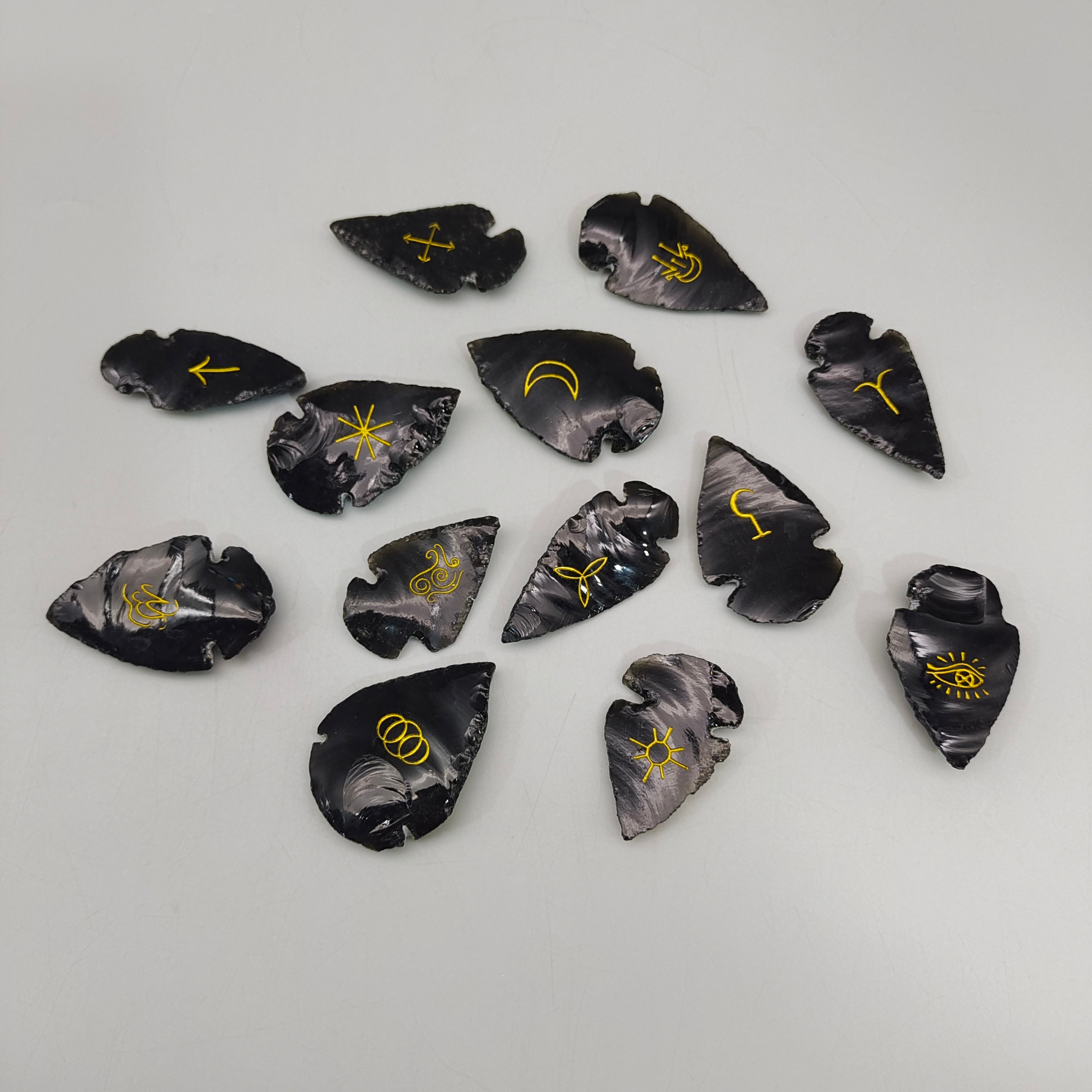 Black Obsidian Arrow Witch Rune