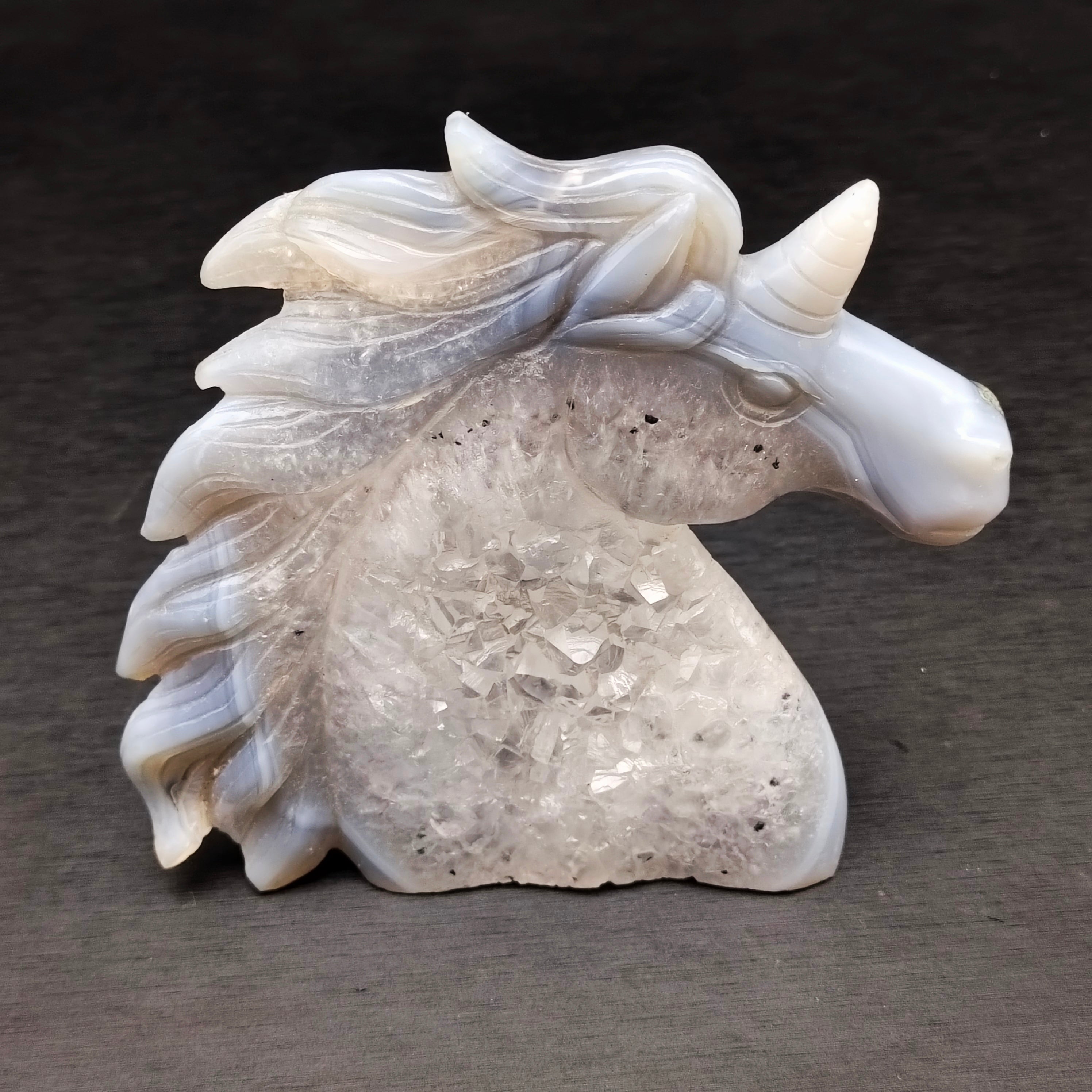 Agate geode unicorn