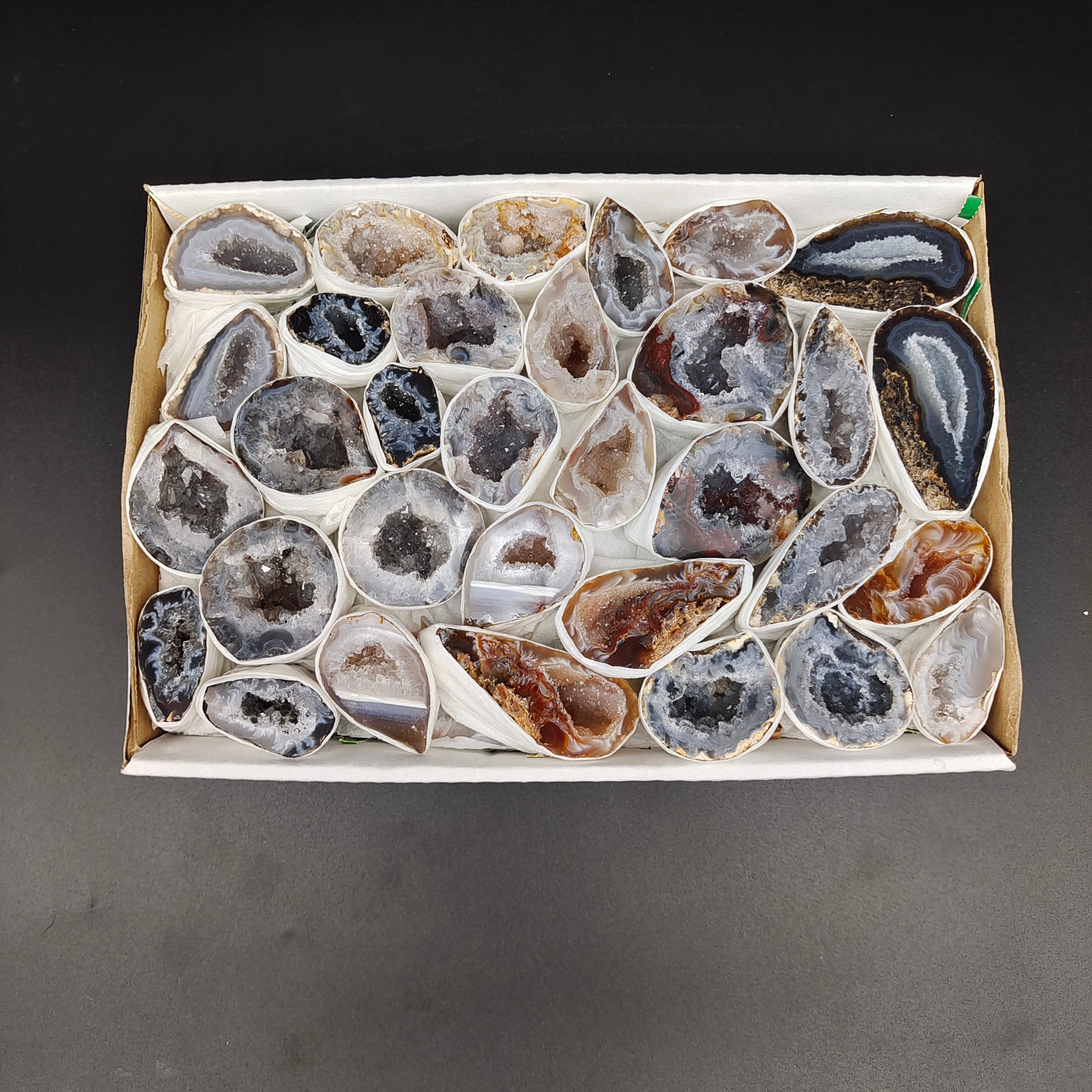 Agate geode box