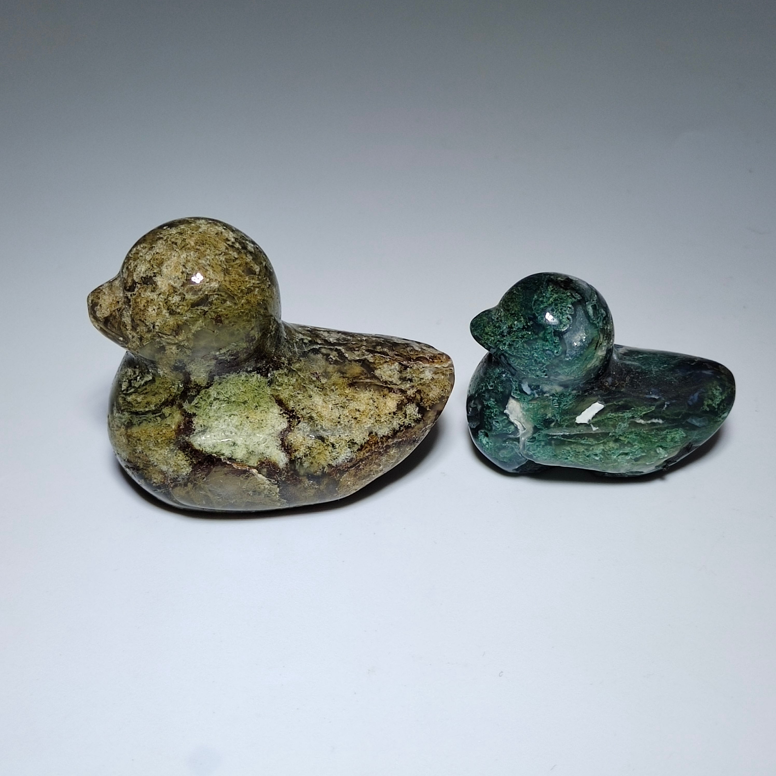 Moss agate, flower agate duck