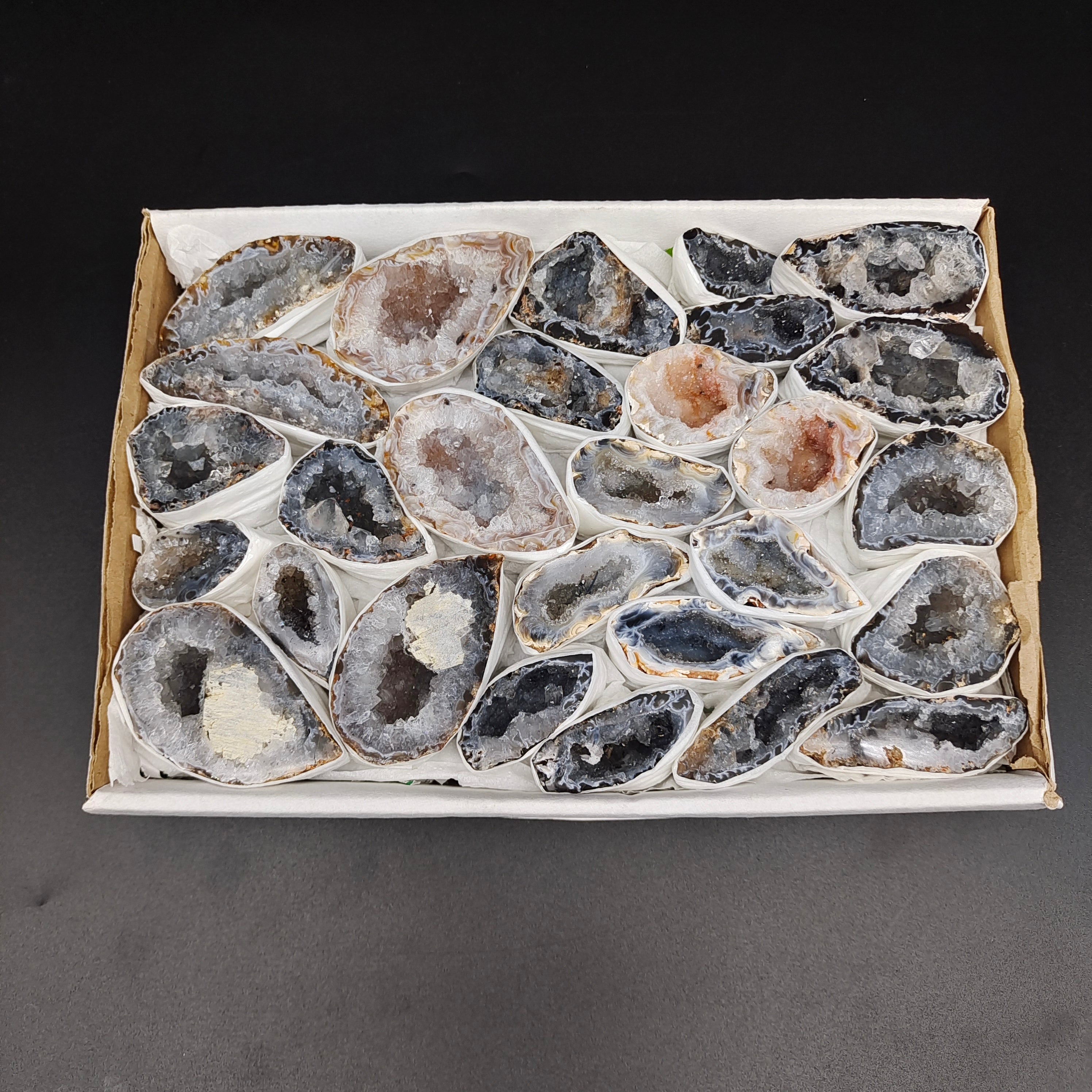 Agate geode box