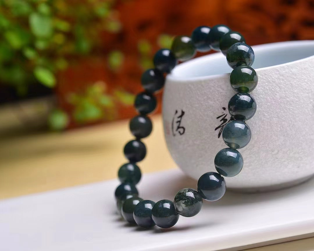 moss agate 8mm bracelet