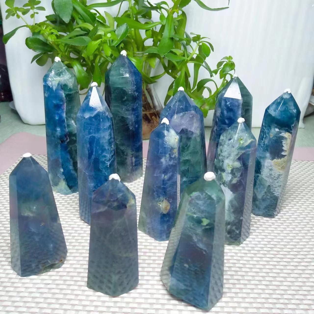 Blue fluorite tower